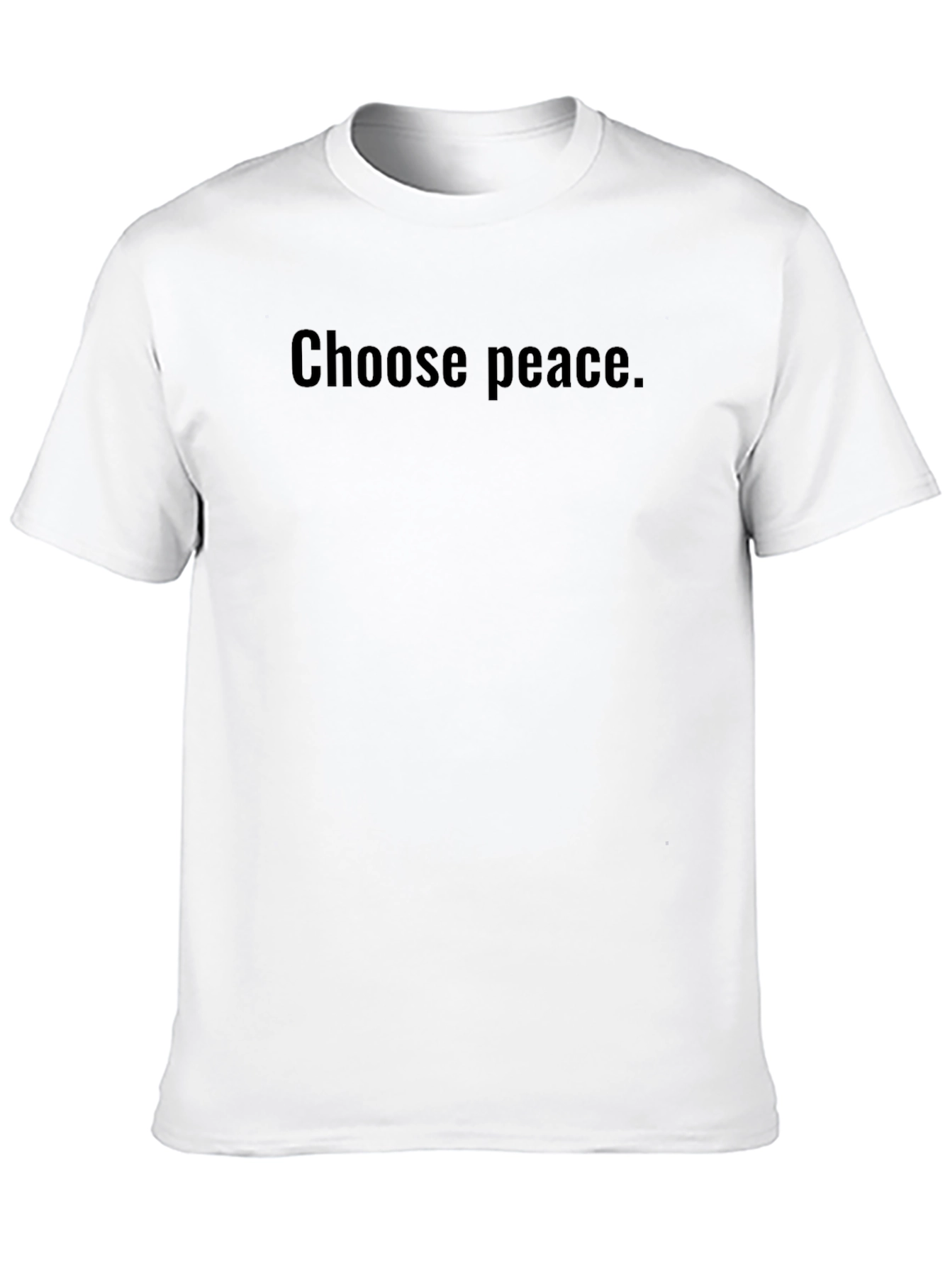 Black Choose Peace Black Graphic T-Shirt view 10