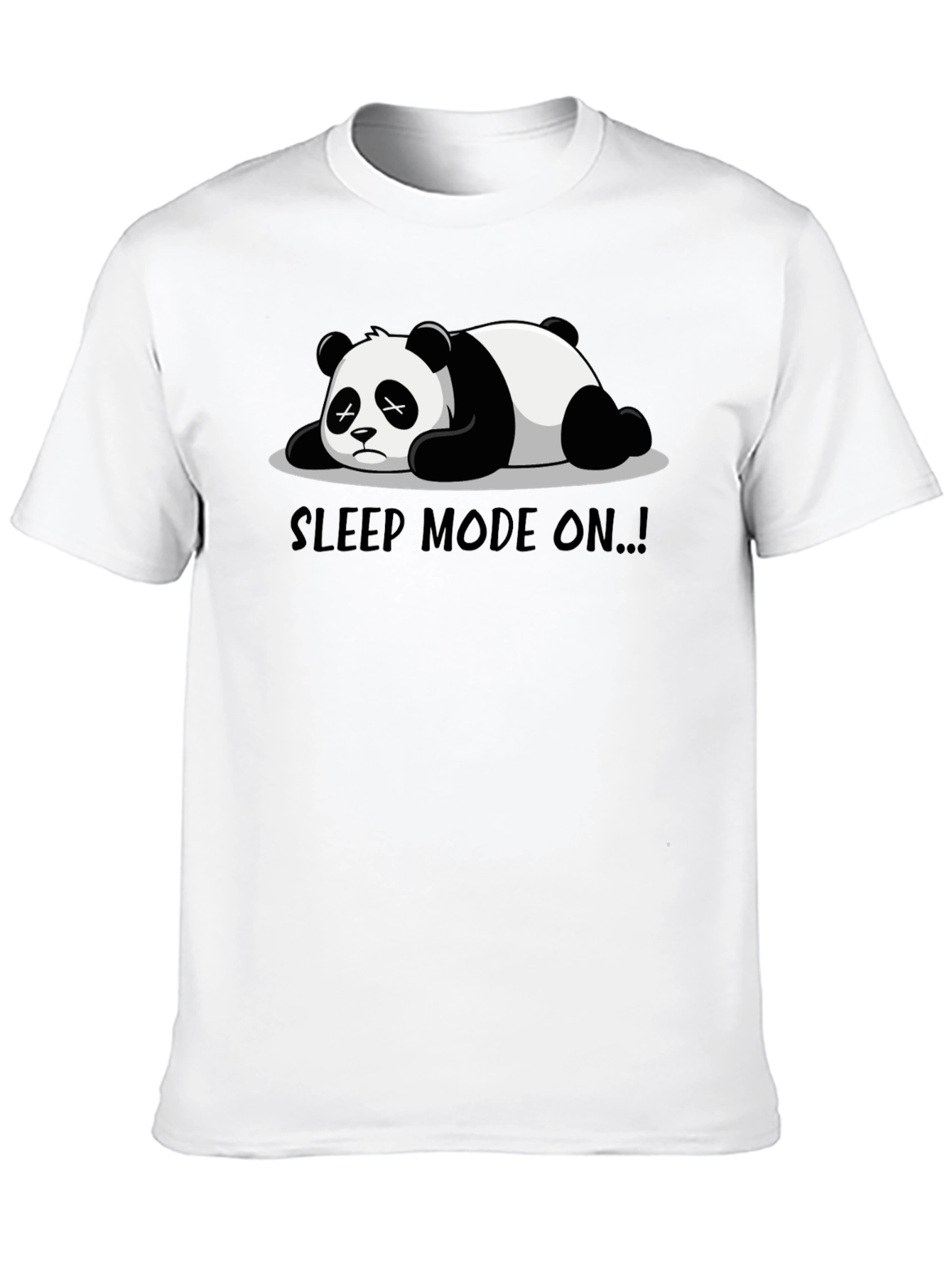 Black Sleep Mode Panda T-Shirt - Funny Graphic Tee view 10