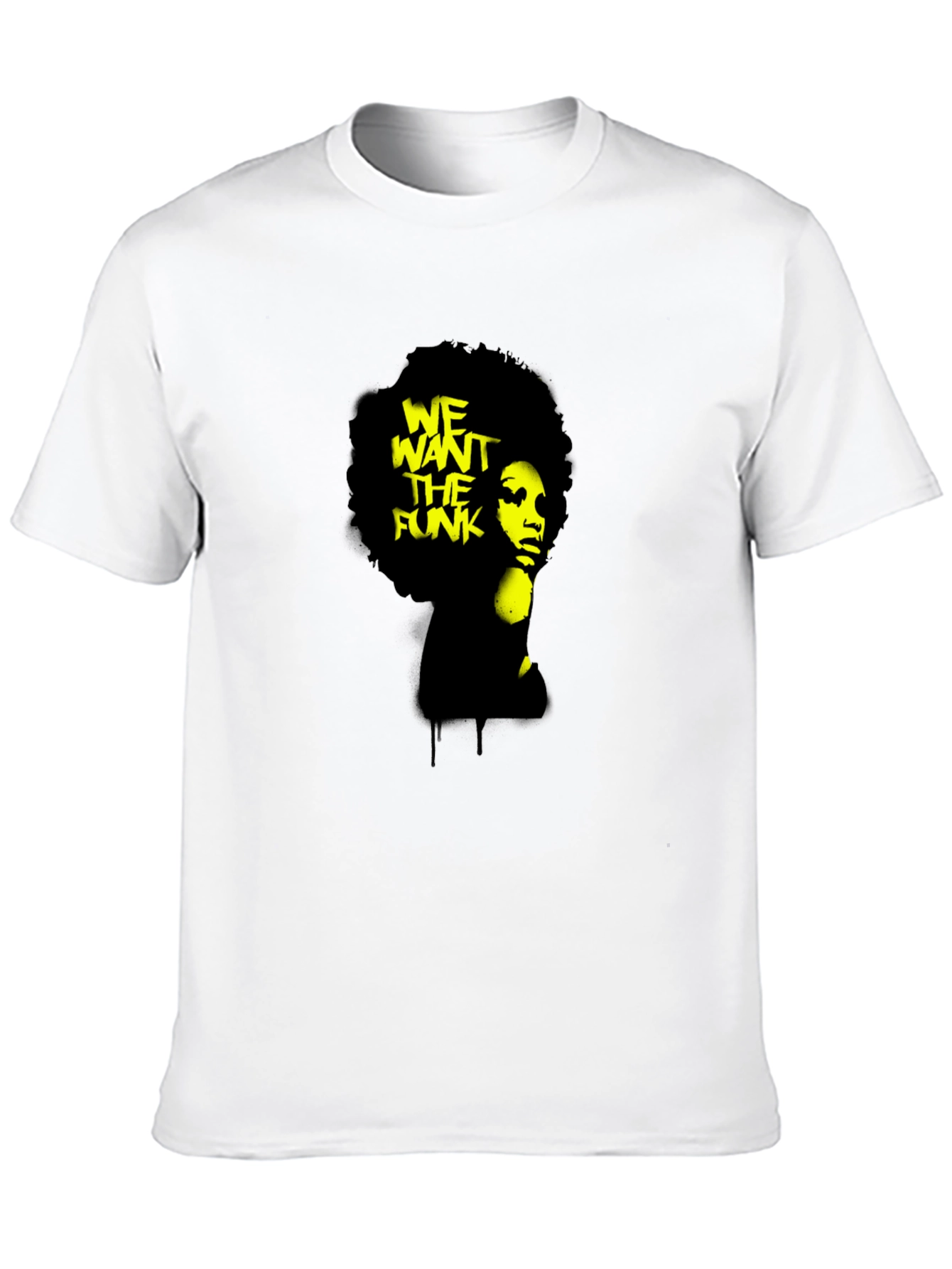 We Want The Funk Afro Graphic Black T-Shirt - 10