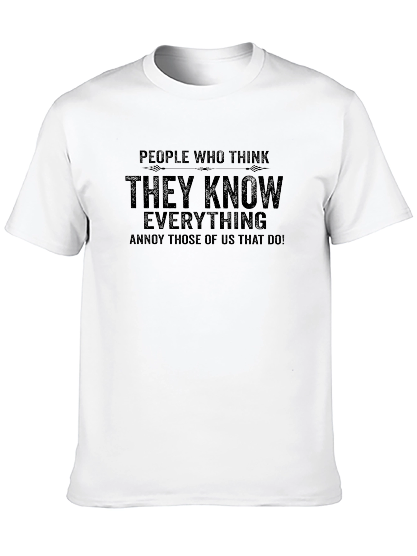 Black Know-It-All Funny Sarcastic Graphic Tee view 10