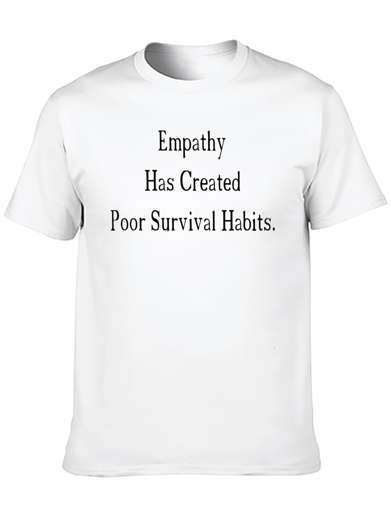 Black Empathy T-Shirt - Survival Habits Tee - Black view 10