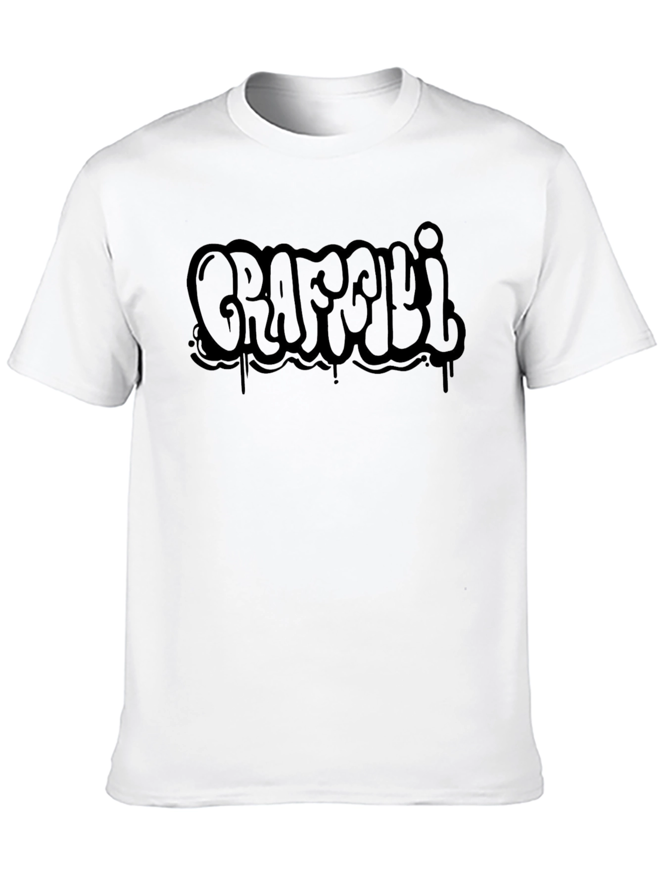 Black Graffiti Style Black T-Shirt view 10