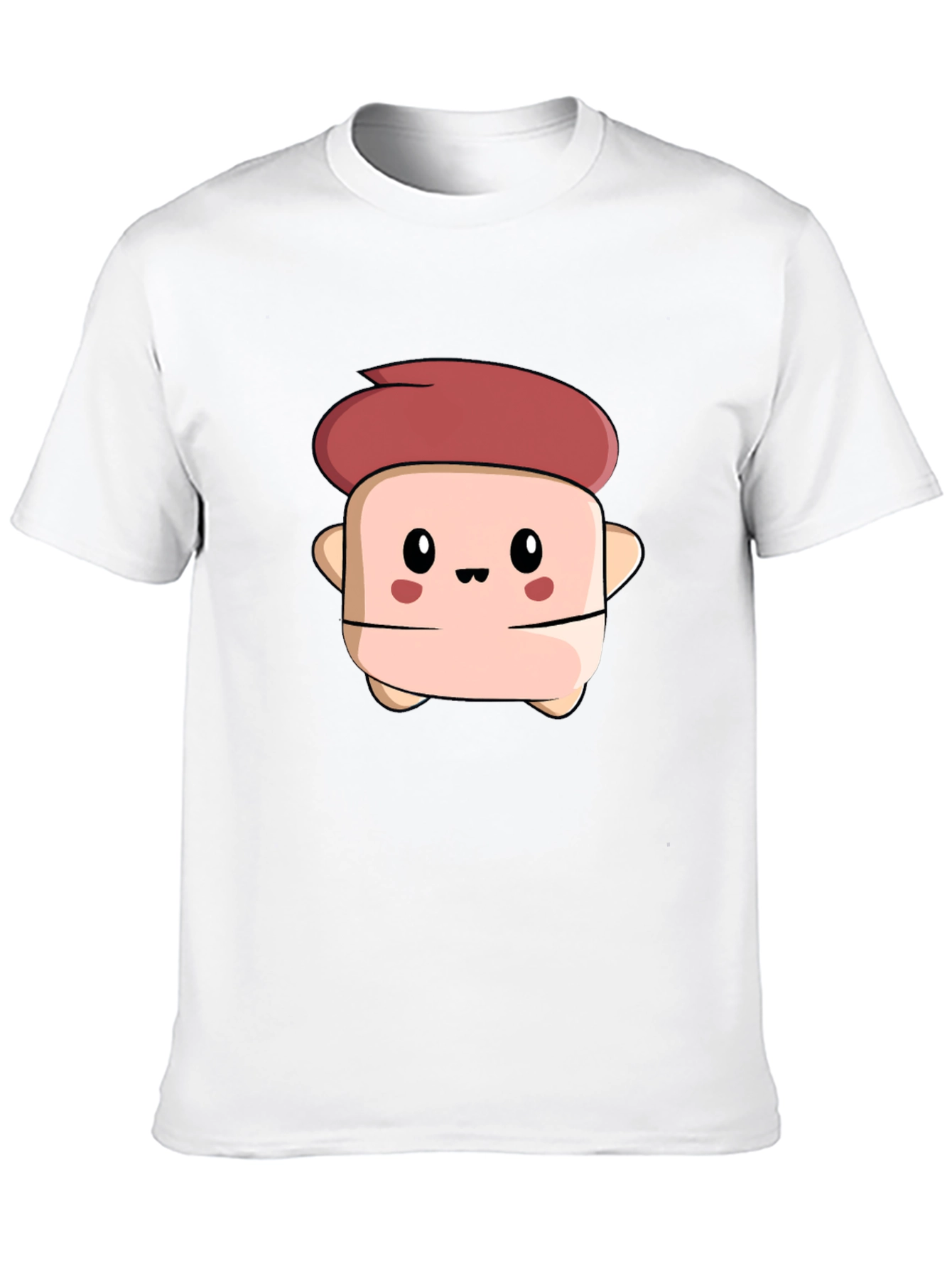 Black Cute Cartoon Character Black T-Shirt view 10