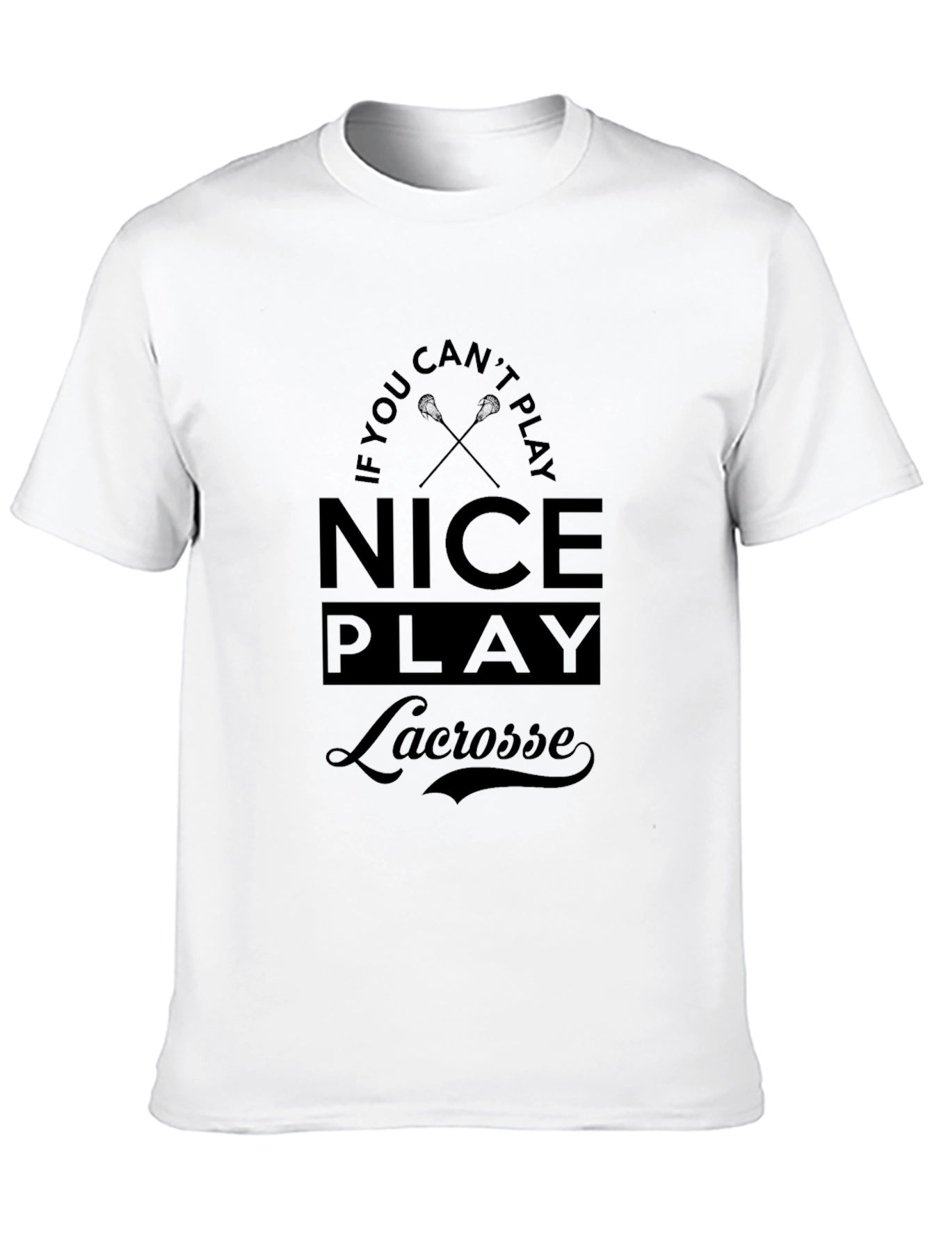 Black Nice Play Lacrosse Black T-Shirt view 10