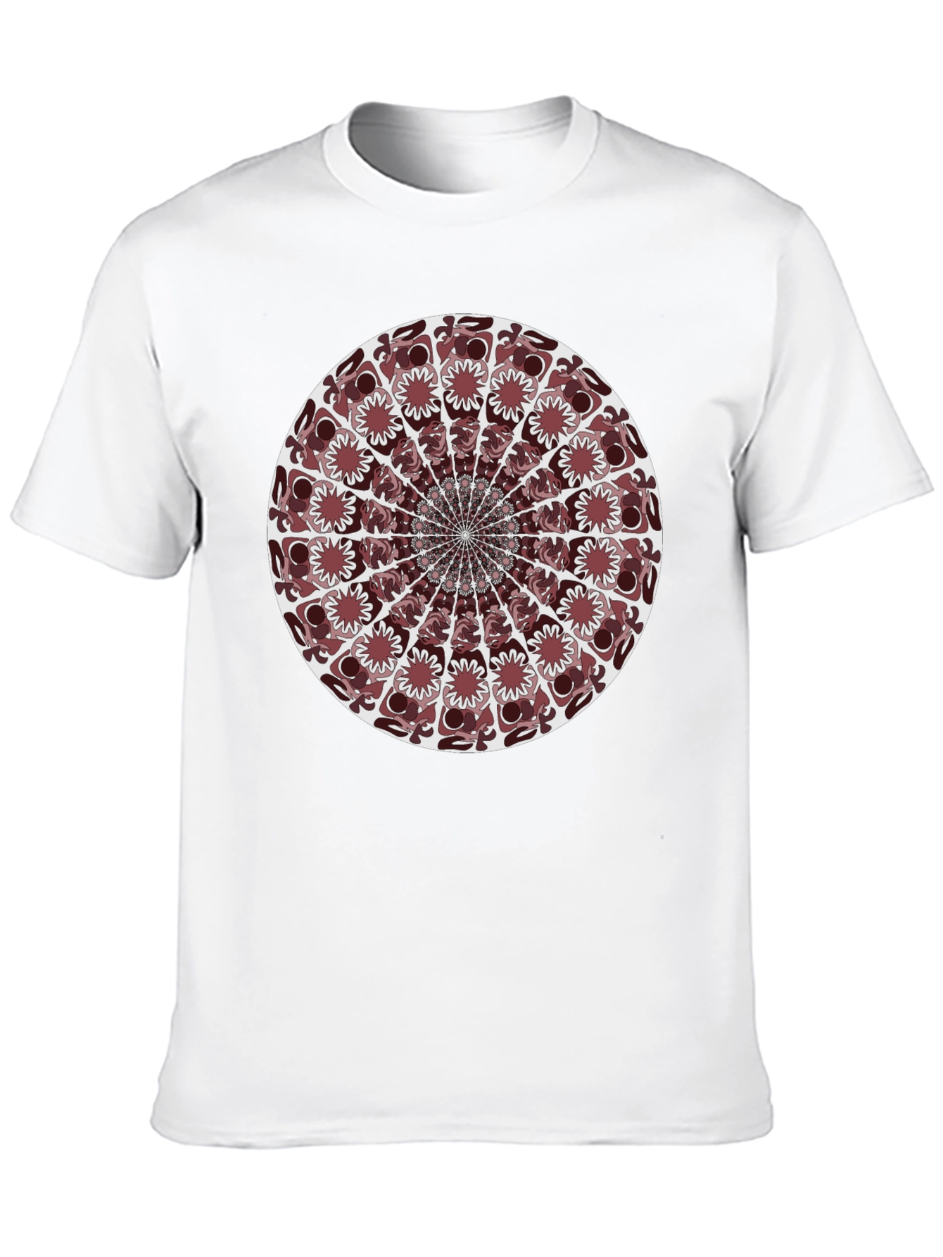 Black Abstract Mandala Graphic T-Shirt - Black view 10
