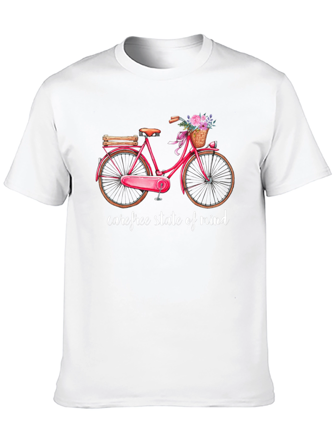 Black Carefree State of Mind Bicycle Graphic Tee view 10