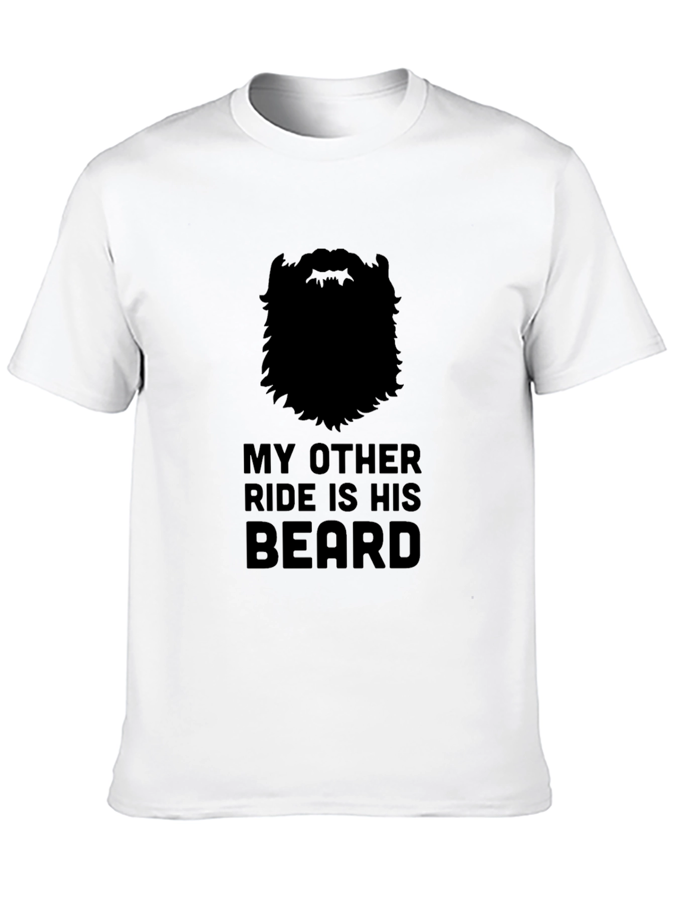 Black My Other Ride Is His Beard Graphic T-Shirt view 10