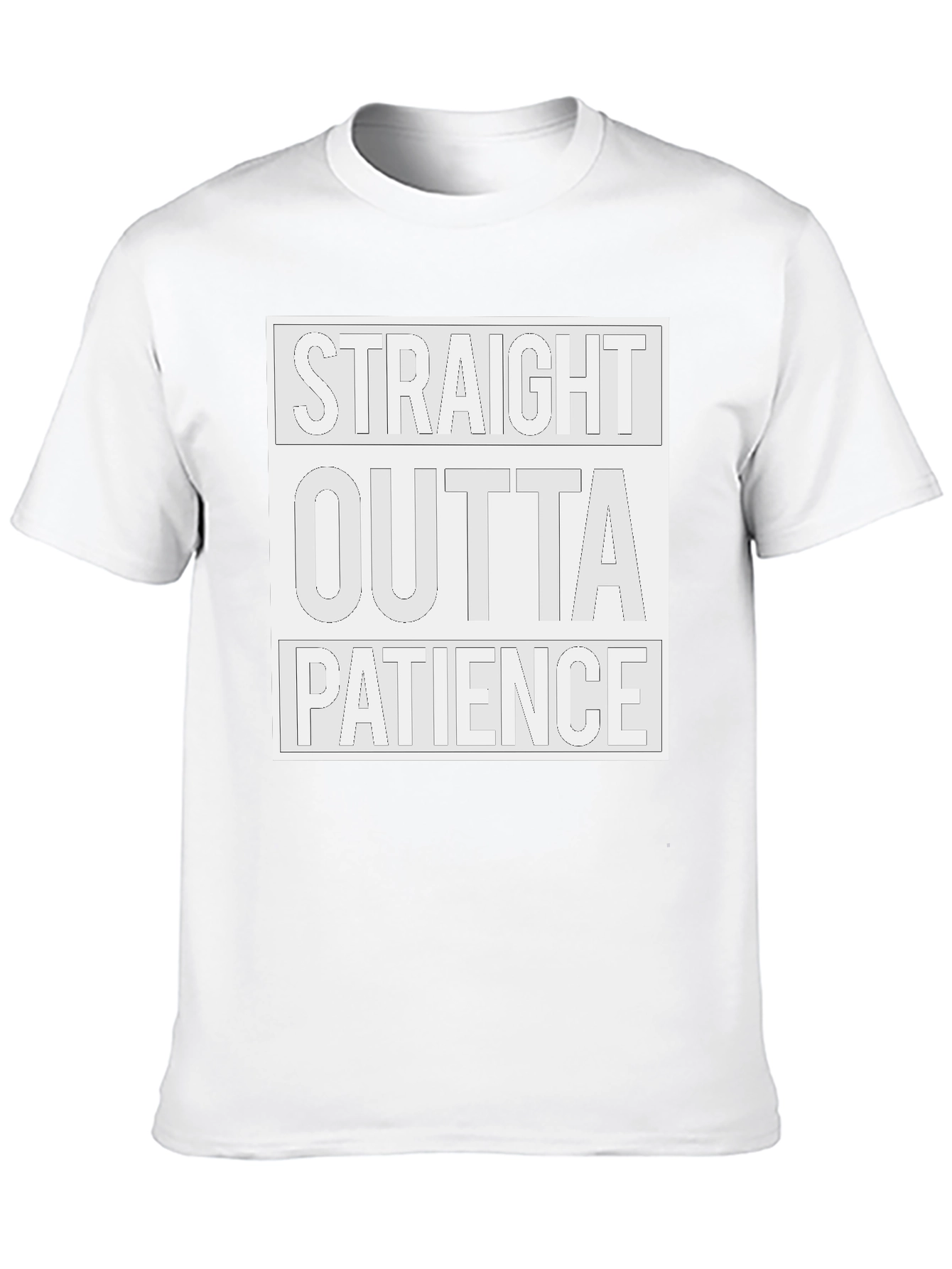 Black Straight Outta Patience Graphic Tee - Black Cotton T-Shirt view 10
