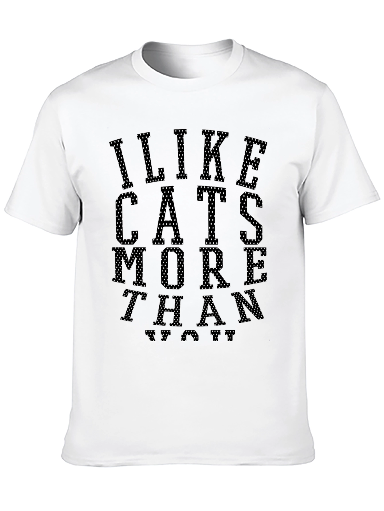 Black I Like Cats More Than People Graphic Tee view 10