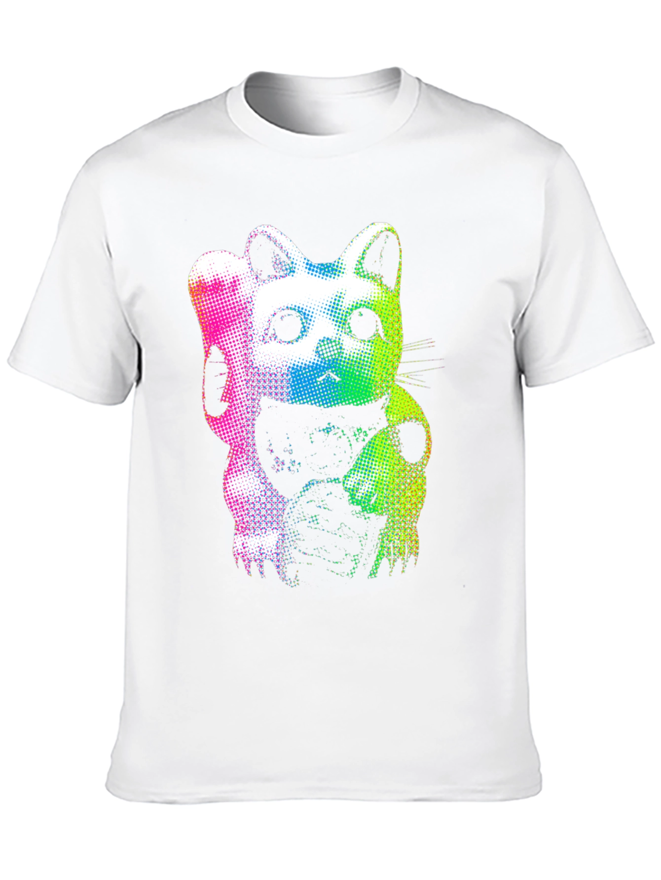 Black Lucky Cat Graphic Tee - Vibrant & Stylish view 10