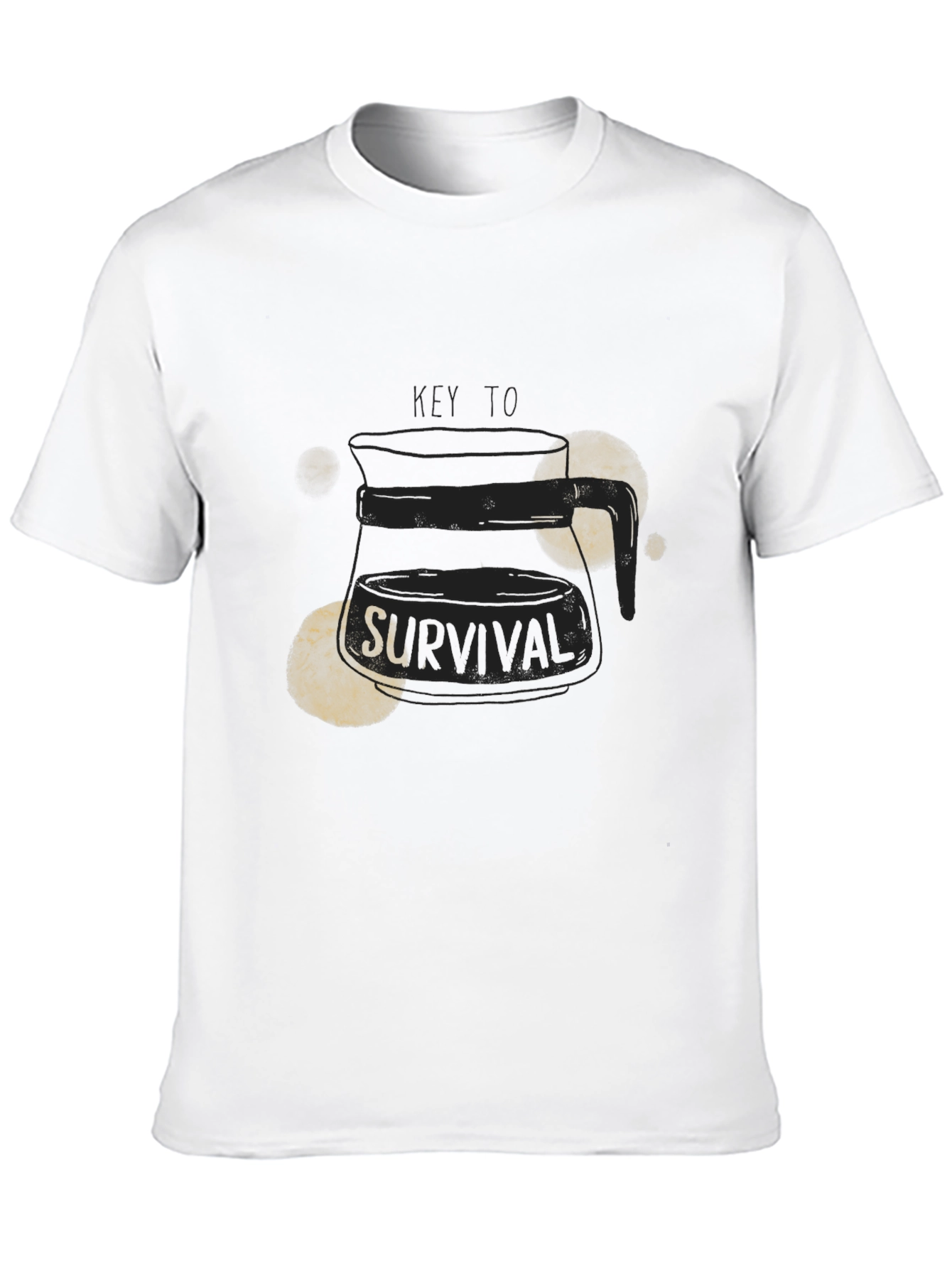 Black Coffee Key To Survival Graphic Tee view 10
