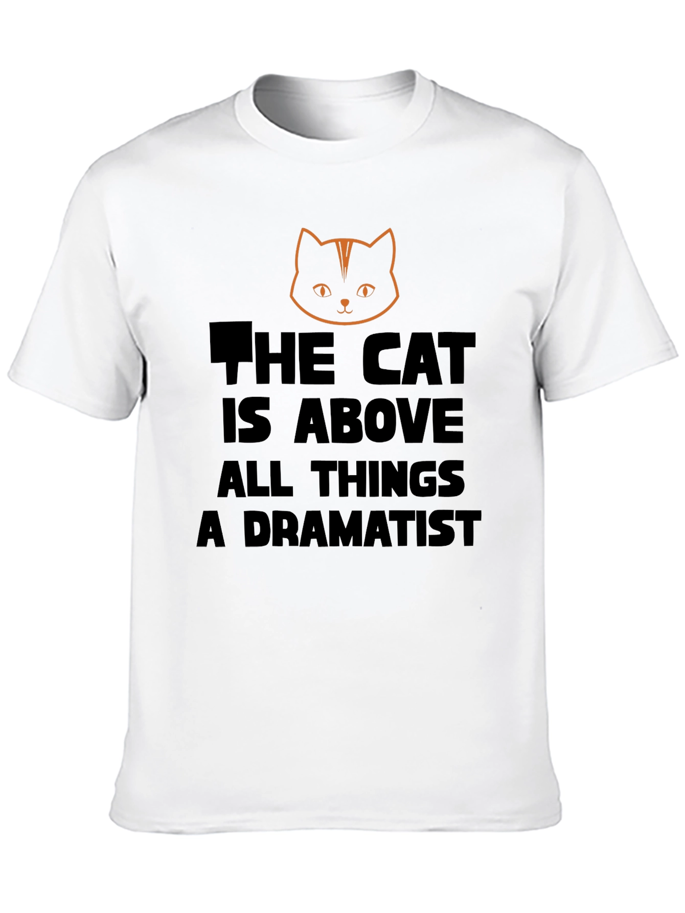 Black The Cat is Above All Things T-Shirt view 10