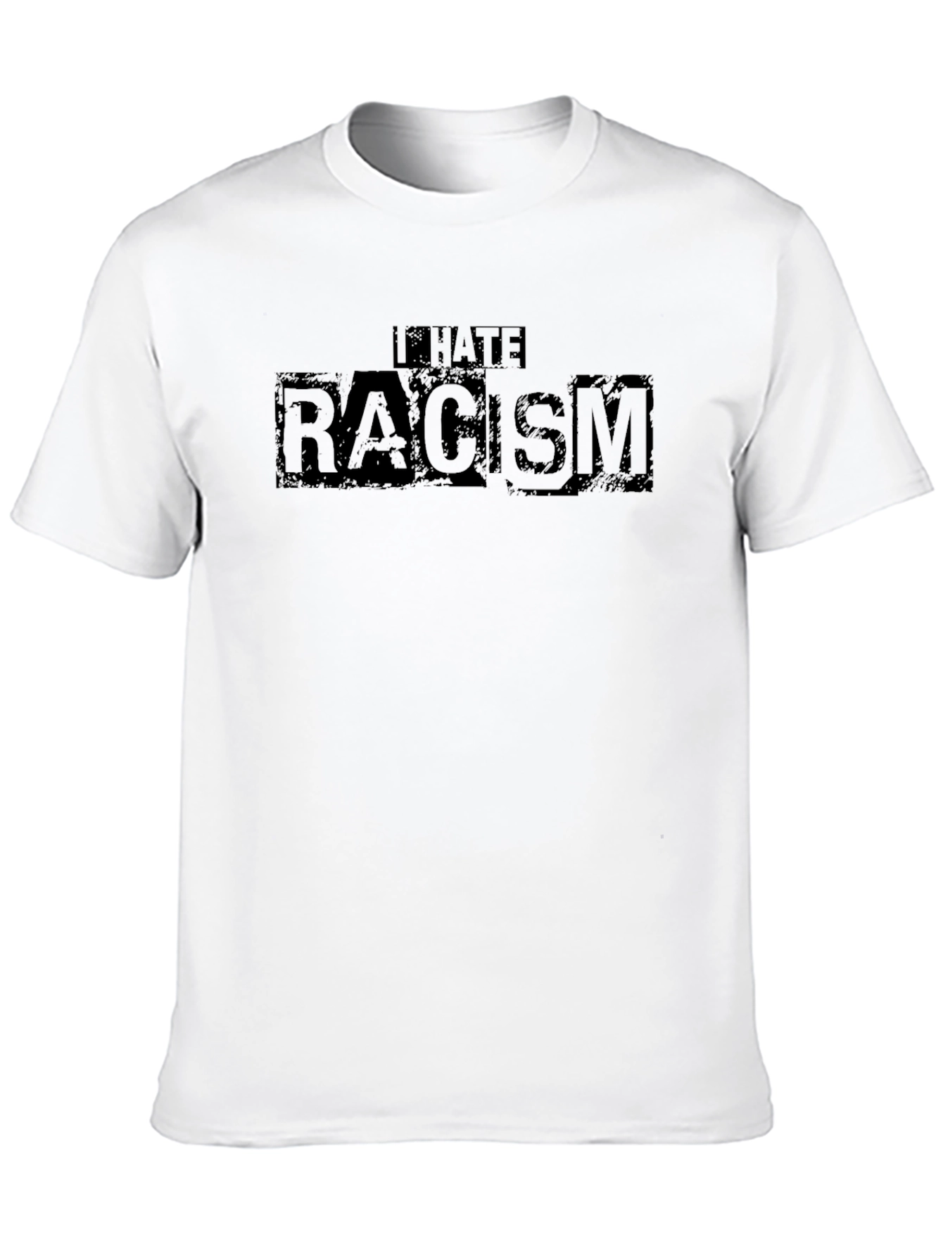 Black I Hate Racism T-Shirt view 10