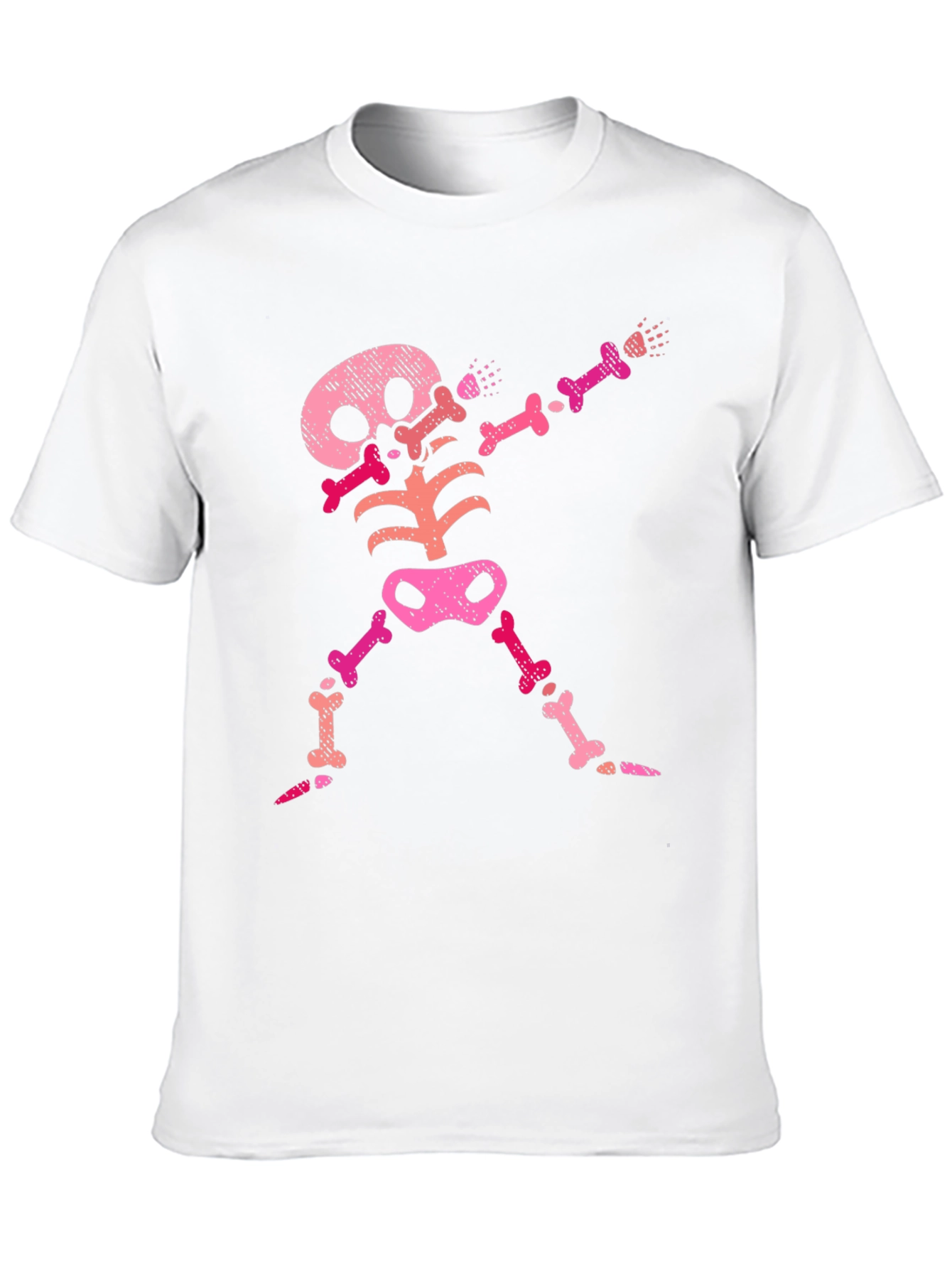 Black Pink Skeleton Dab Black T-Shirt view 10