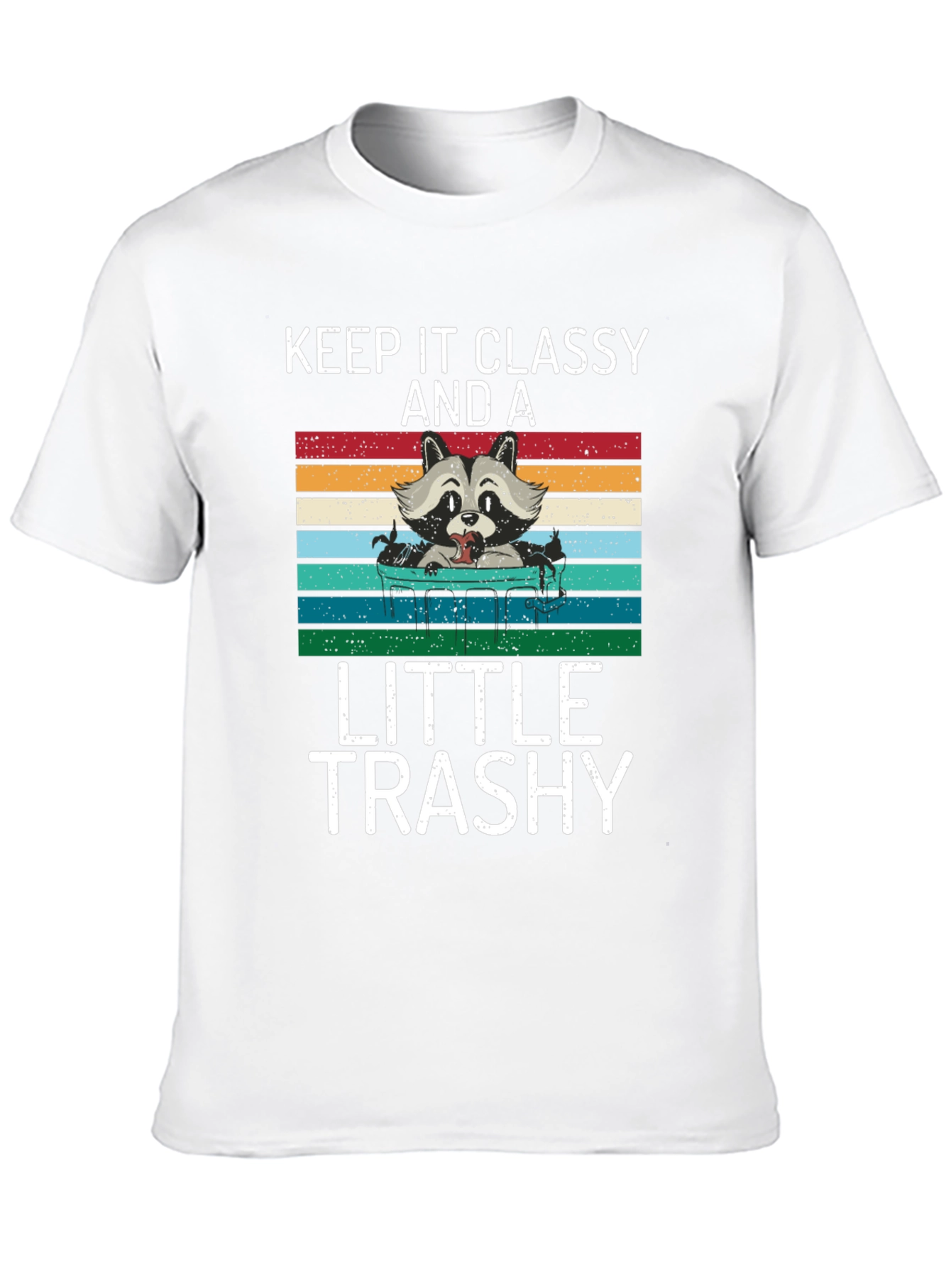 Black Keep It Classy And A Little Trashy Raccoon Graphic Tee view 10