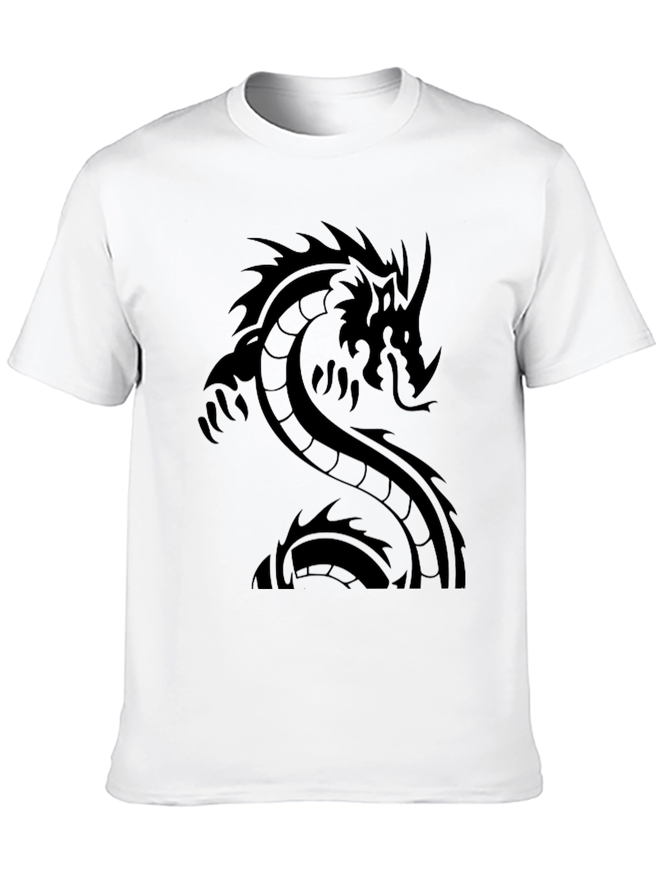 Black Dragon Graphic Black Tee - Men's Short Sleeve T-Shirt view 10