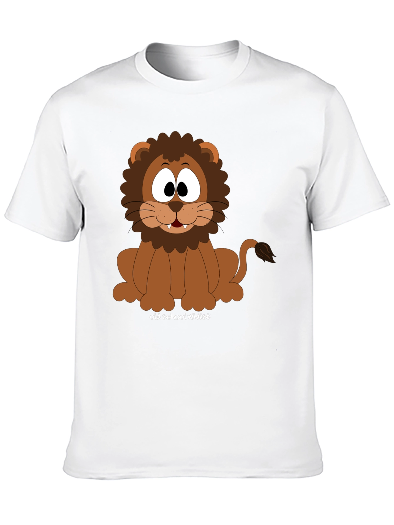 Black Cartoon Lion T-Shirt - Old School Nihilist view 10