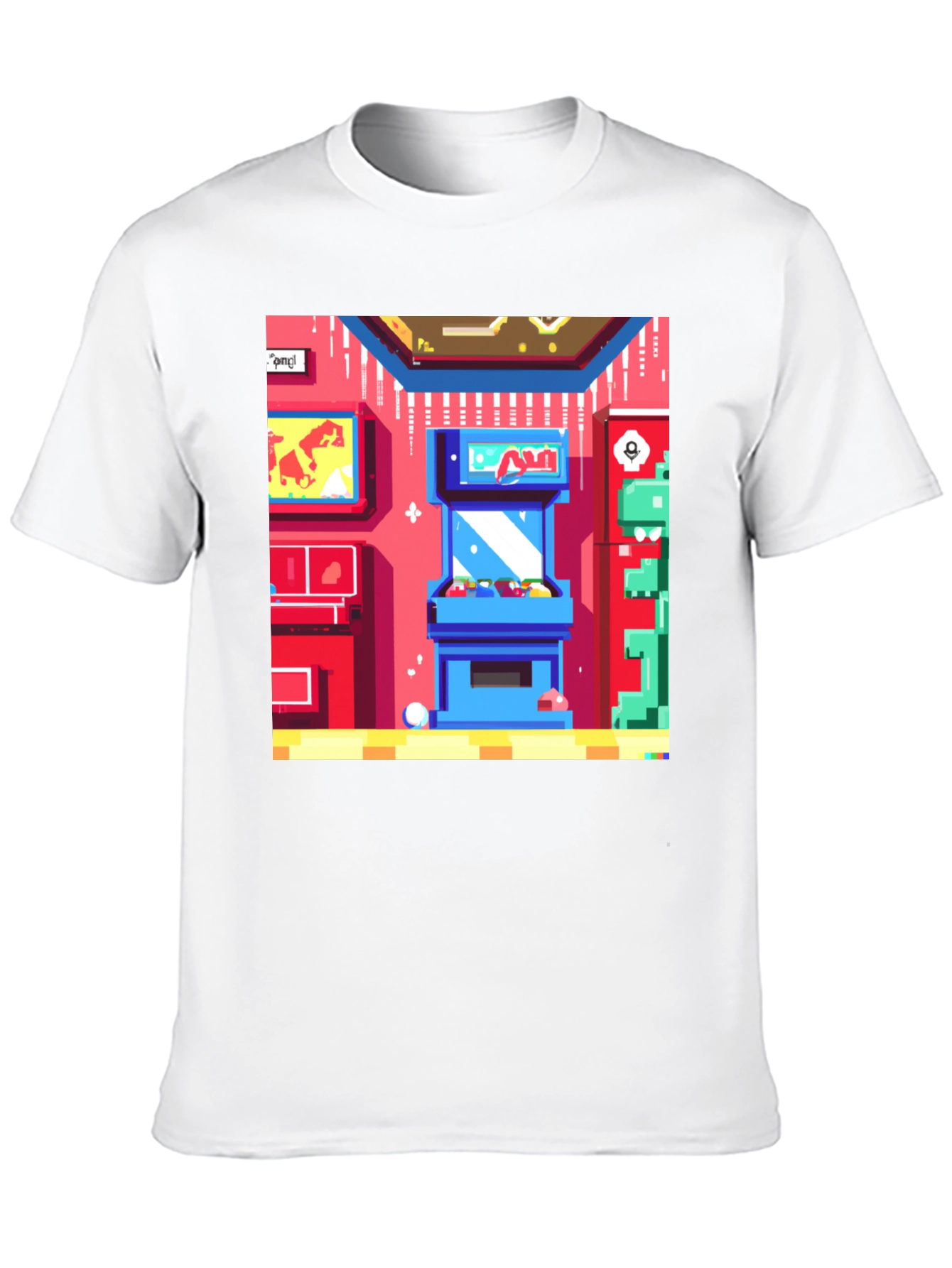 Black Retro Arcade Gamer T-Shirt - Black Cotton Tee view 10
