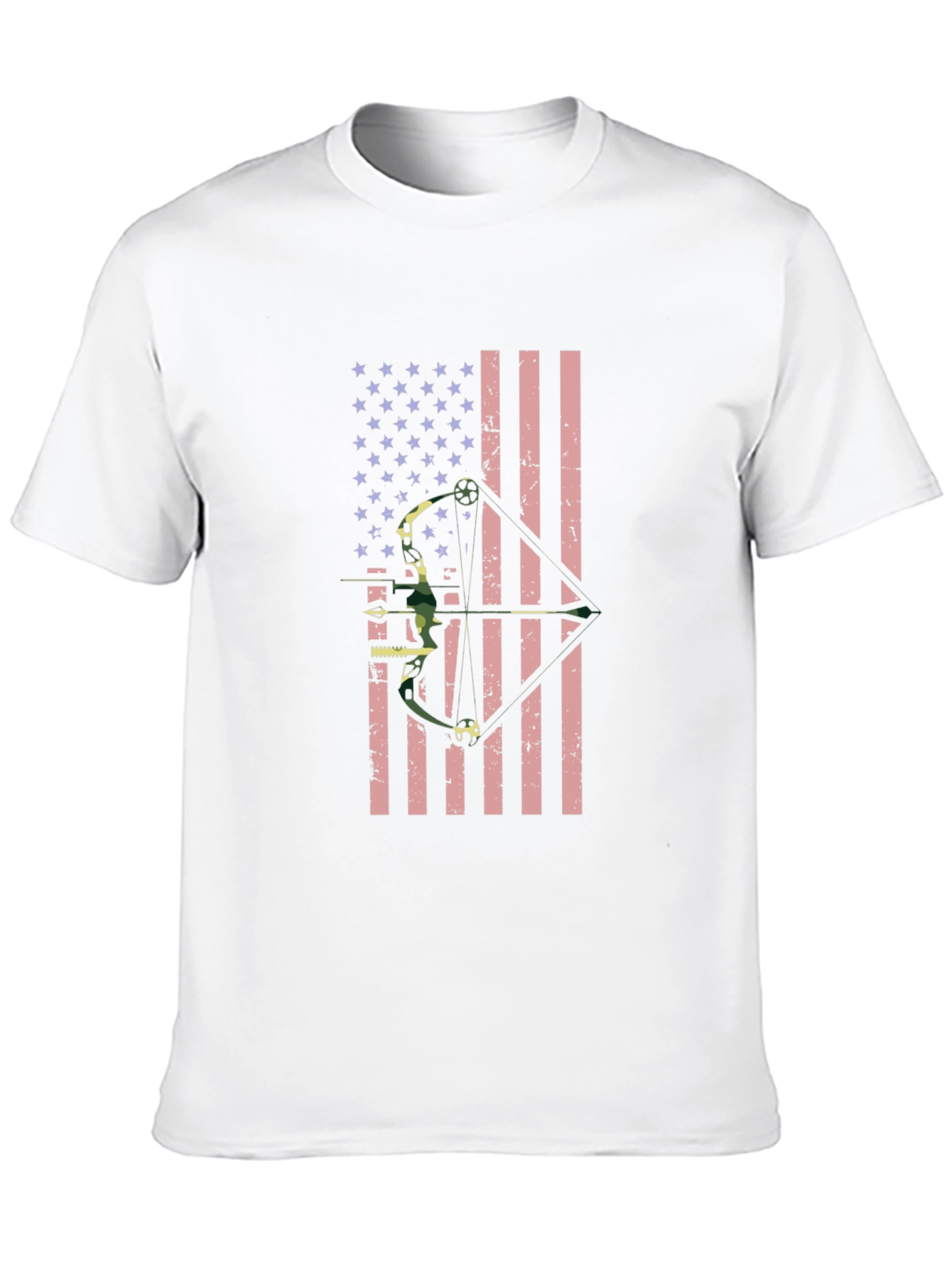 Black American Flag Bow Hunting T-Shirt view 10