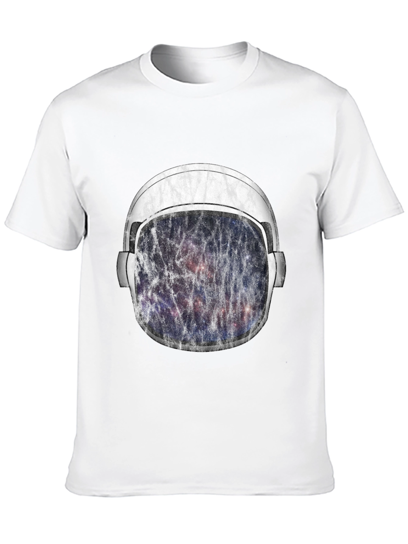Black Astronaut Helmet Graphic T-Shirt - Galaxy Design view 10