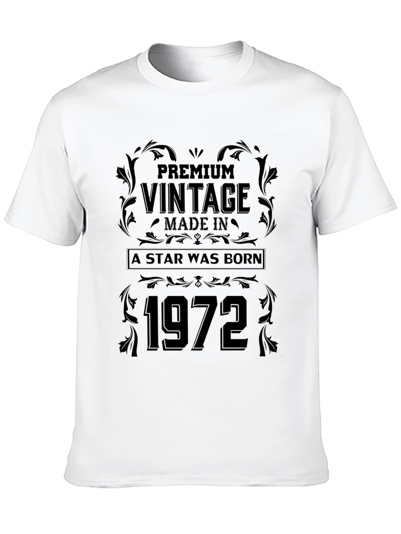 Black Vintage 1972 Birthday T-Shirt view 10