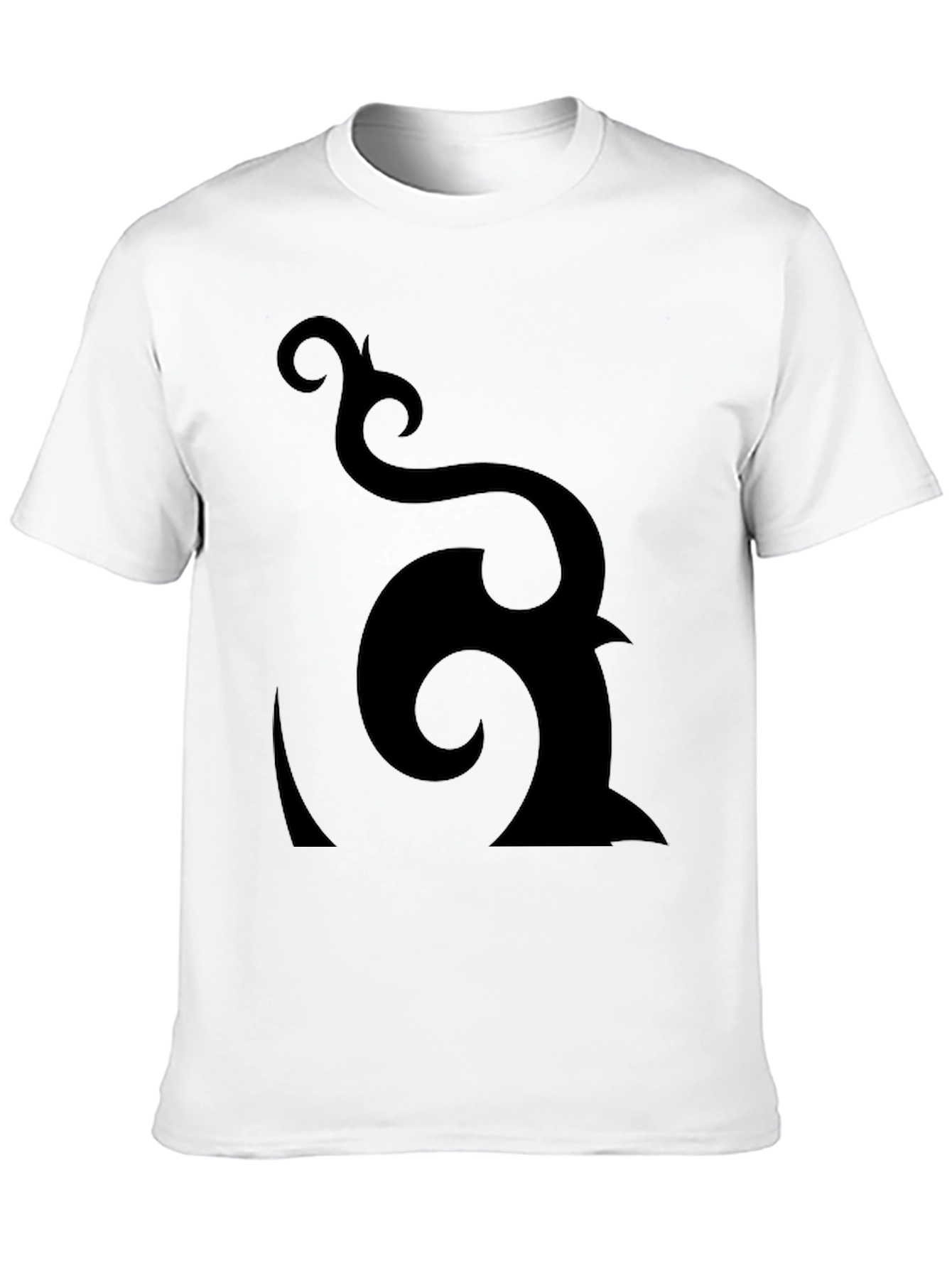 Black Abstract Graphic Black T-Shirt - Modern Design view 10