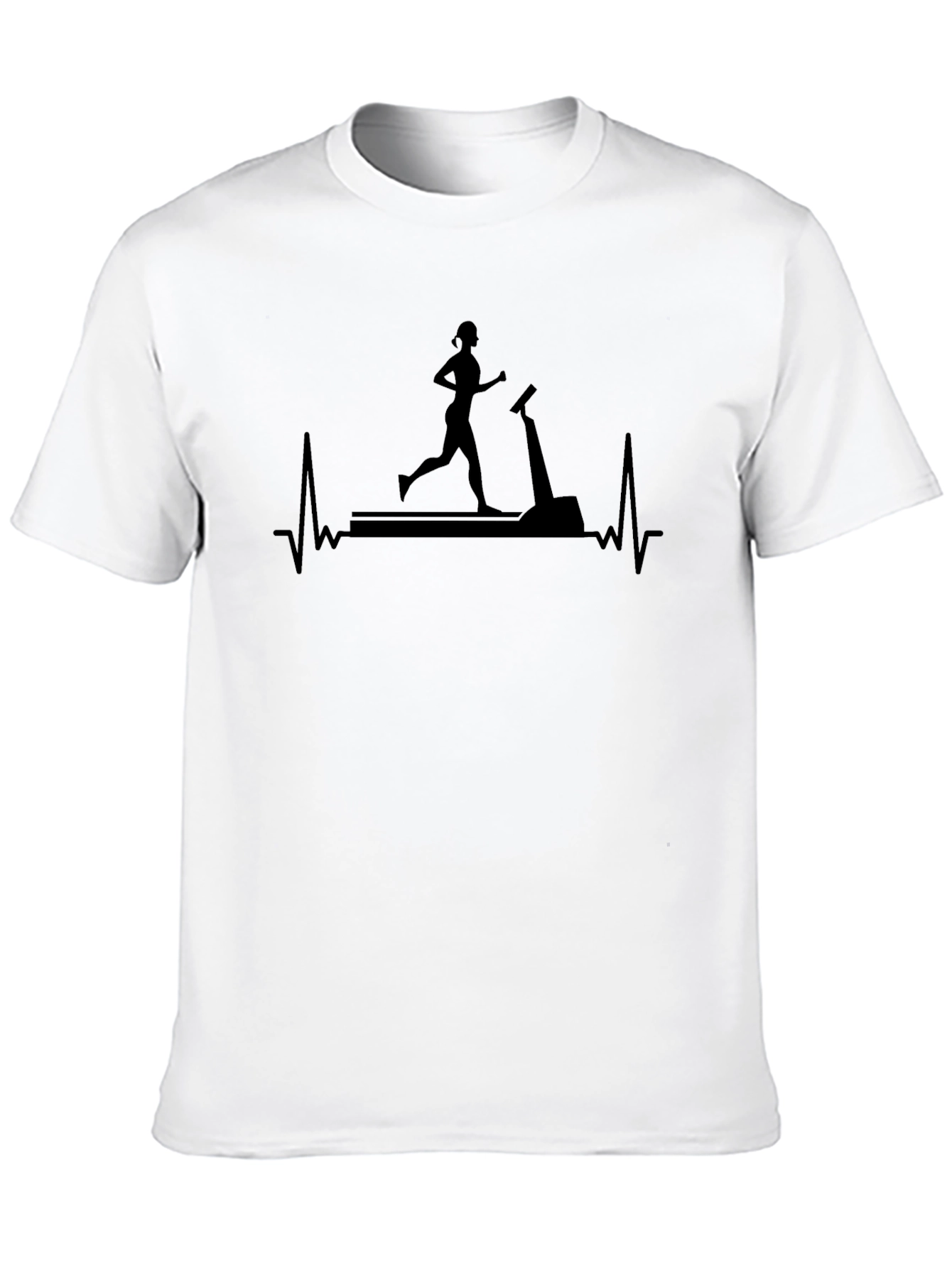 Black Running Heartbeat Tee - Fitness Apparel view 10