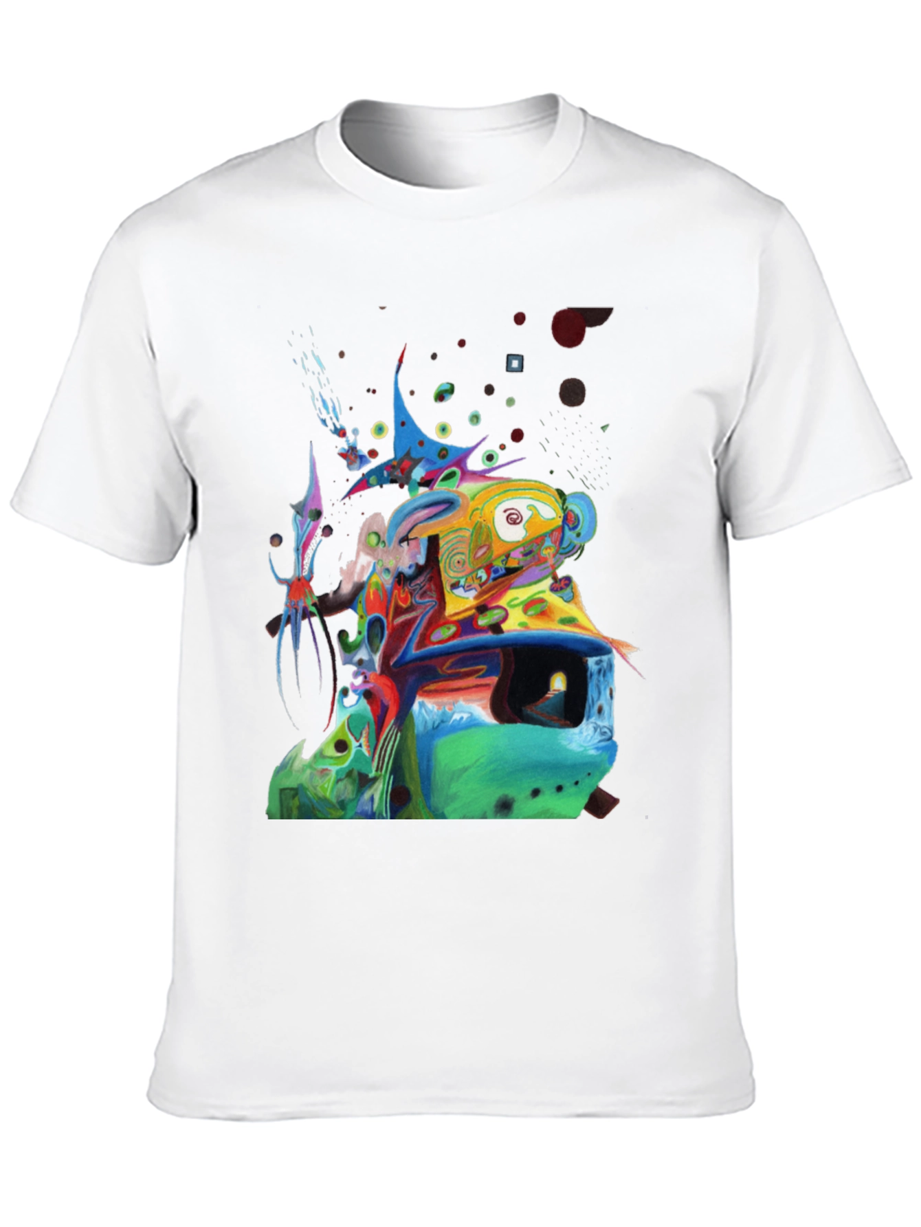 Black Abstract Art Print Black T-Shirt view 10