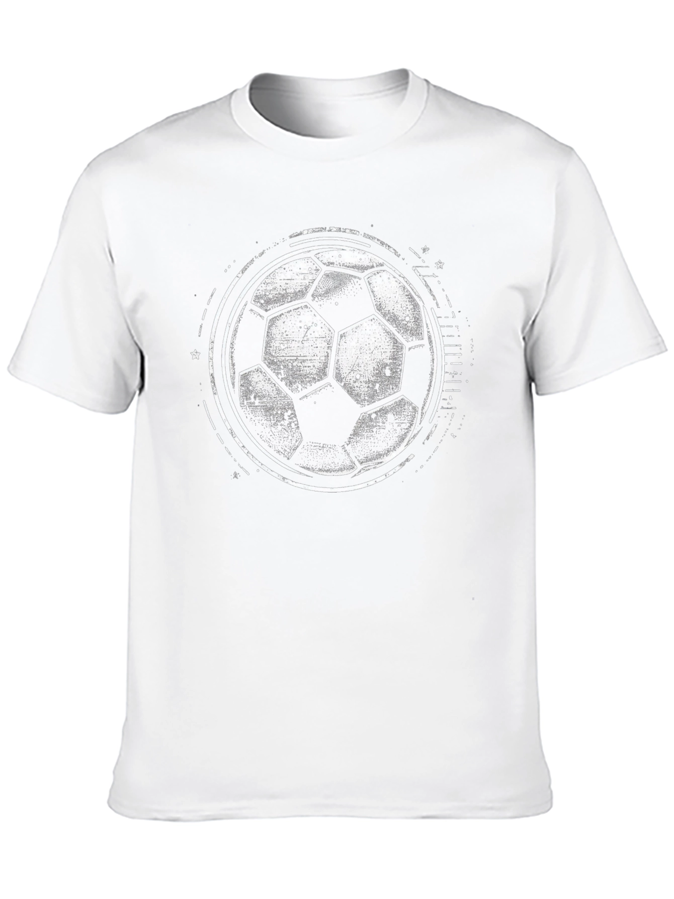 Black Soccer Ball Graphic Tee - Black Casual Shirt view 10