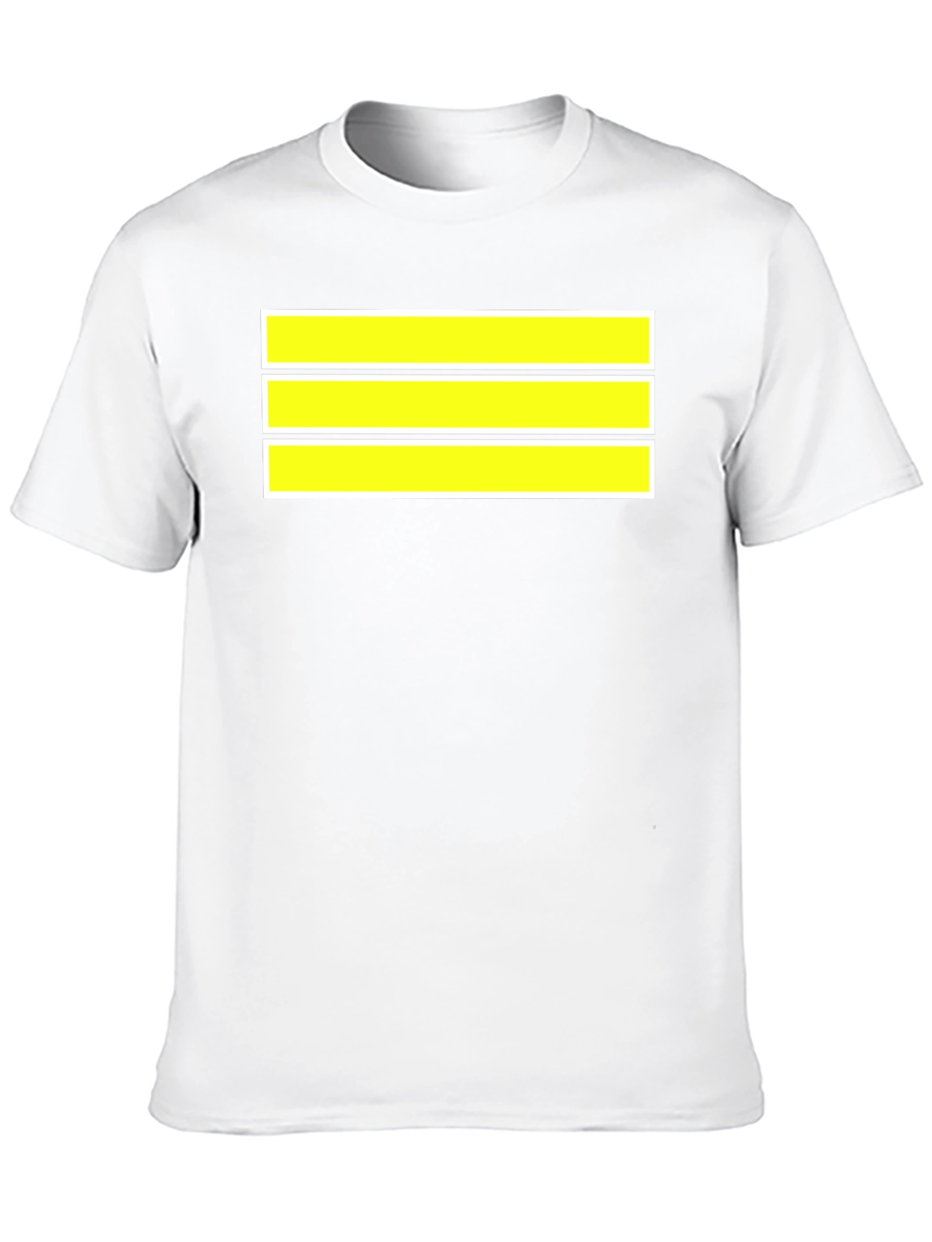 Black Striped Graphic Tee - Bold Yellow Bands on Black Cotton view 10