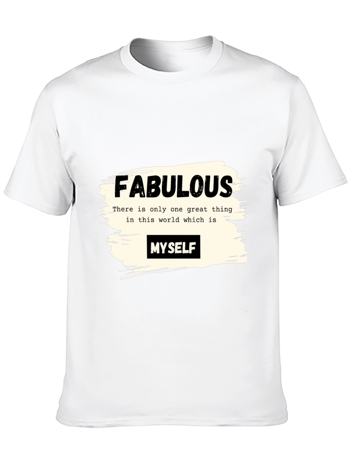 Black Fabulous Myself Graphic Tee - Black Unisex T-Shirt view 10