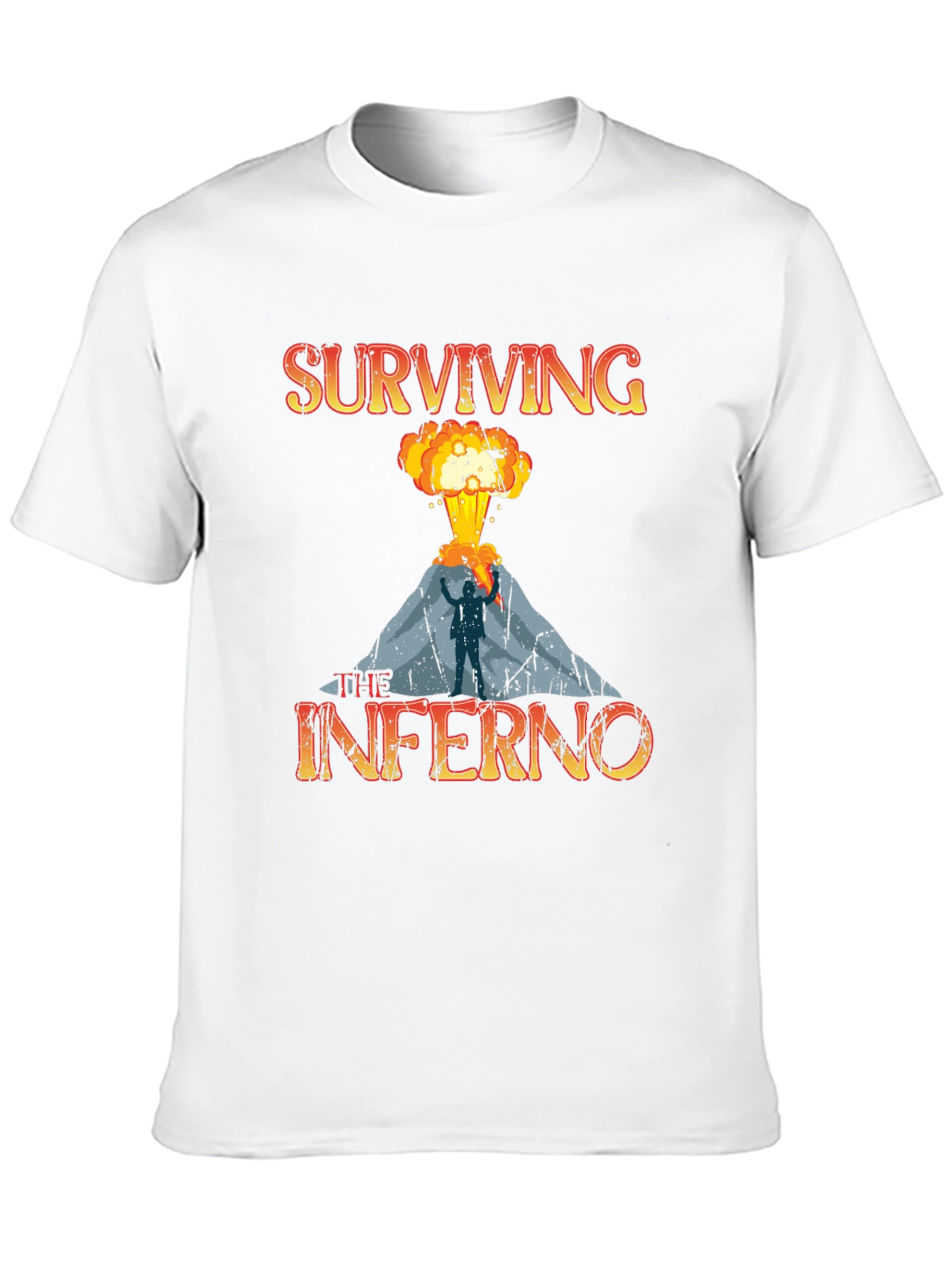 Black Surviving the Inferno Graphic T-Shirt - Premium Tee view 10