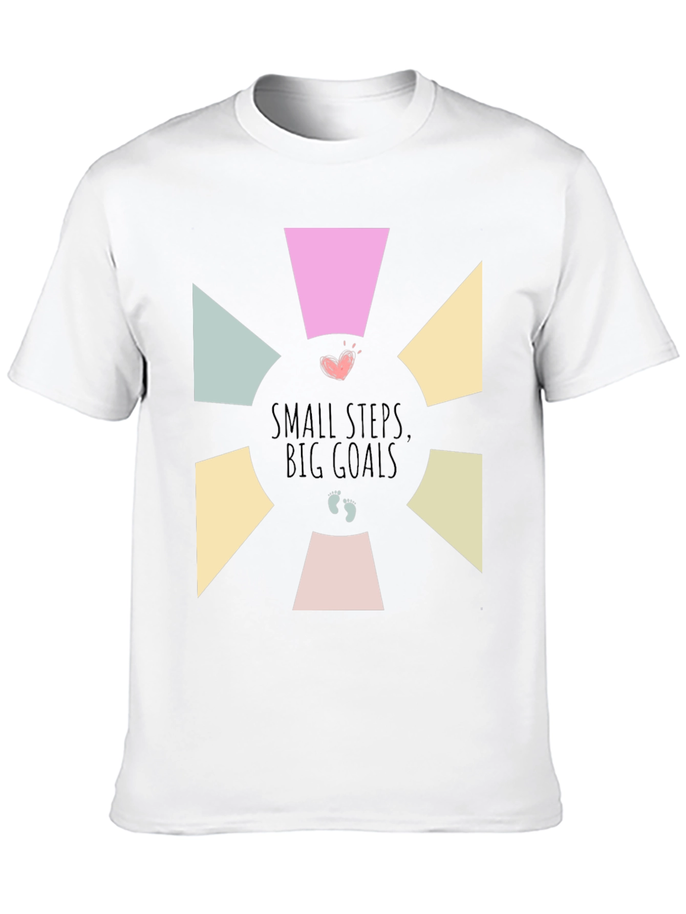 Black Small Steps Big Goals Graphic Tee view 10