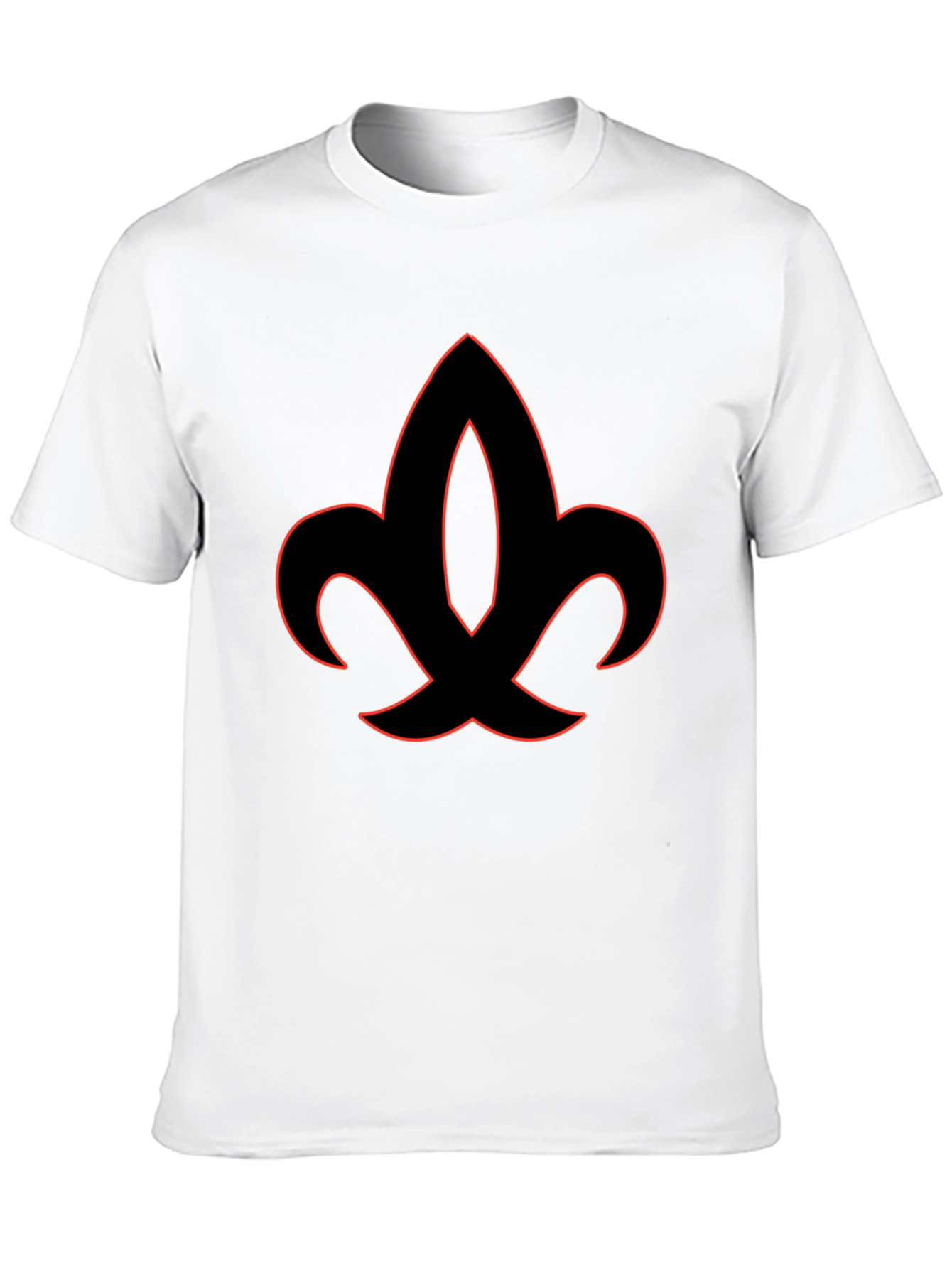 Black Fleur-de-Lis Graphic Tee - Modern Style view 10