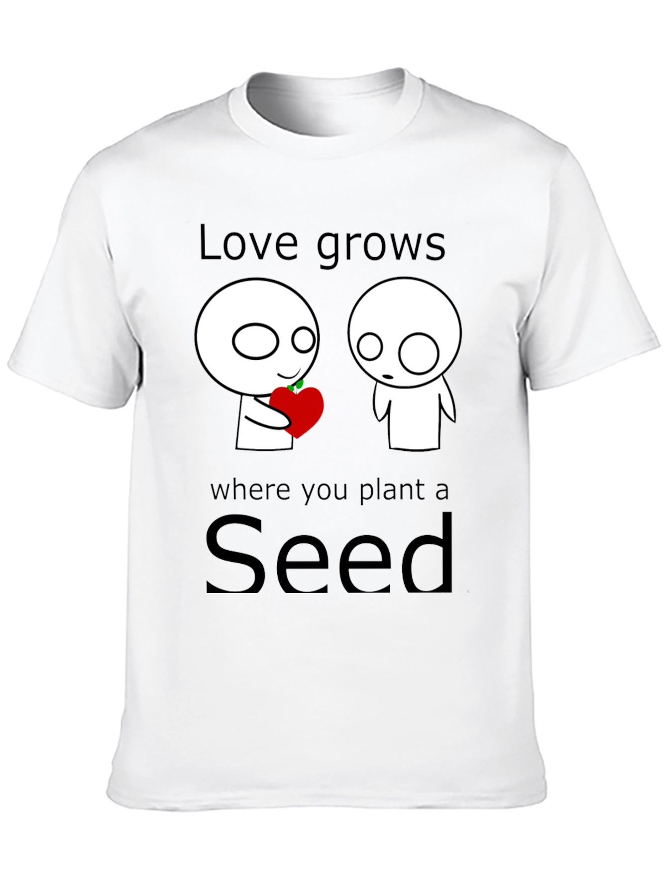 Black Love Grows Seed T-Shirt - Unique Graphic Tee view 10