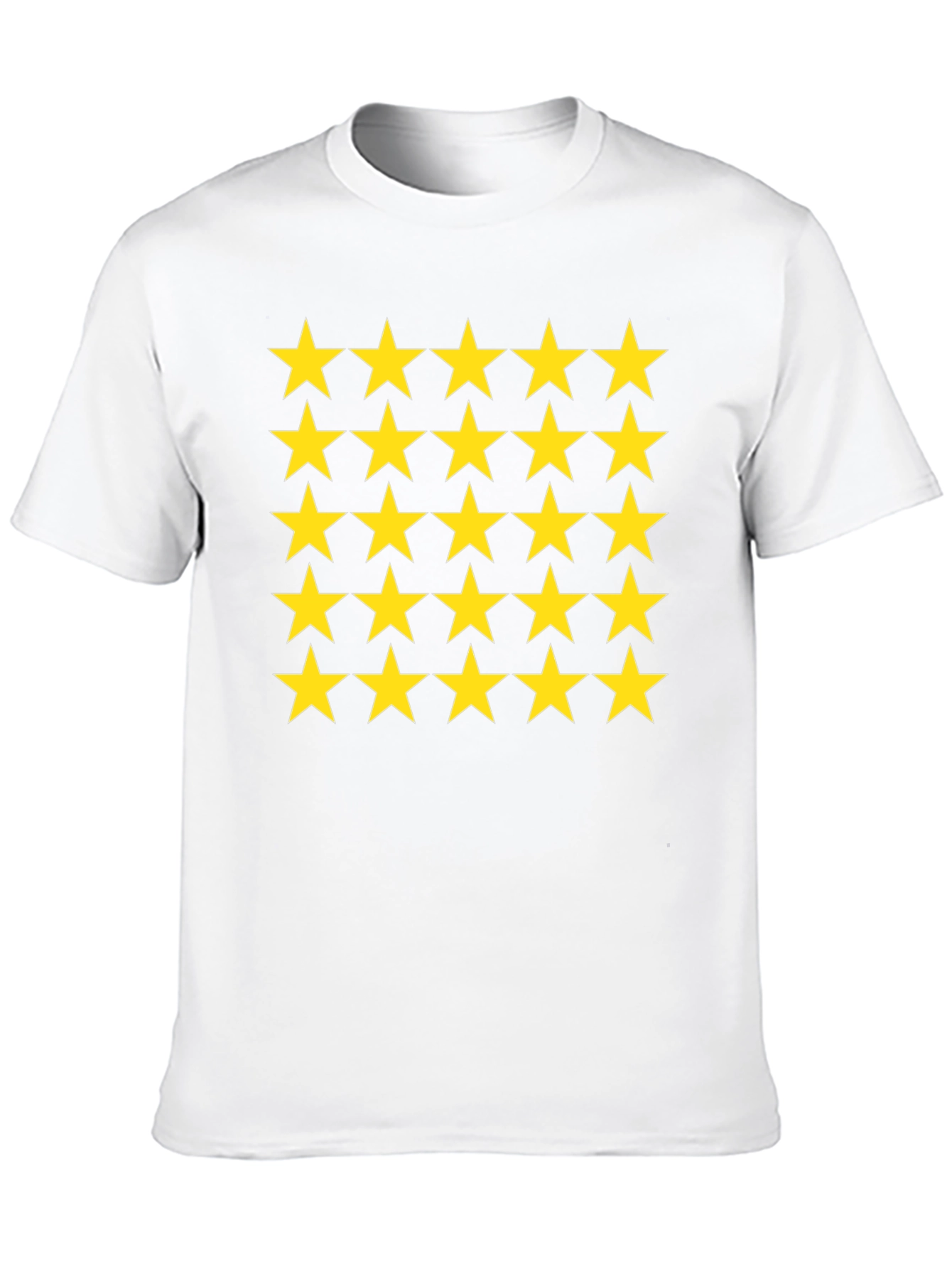 Black Star Pattern Black T-Shirt view 10