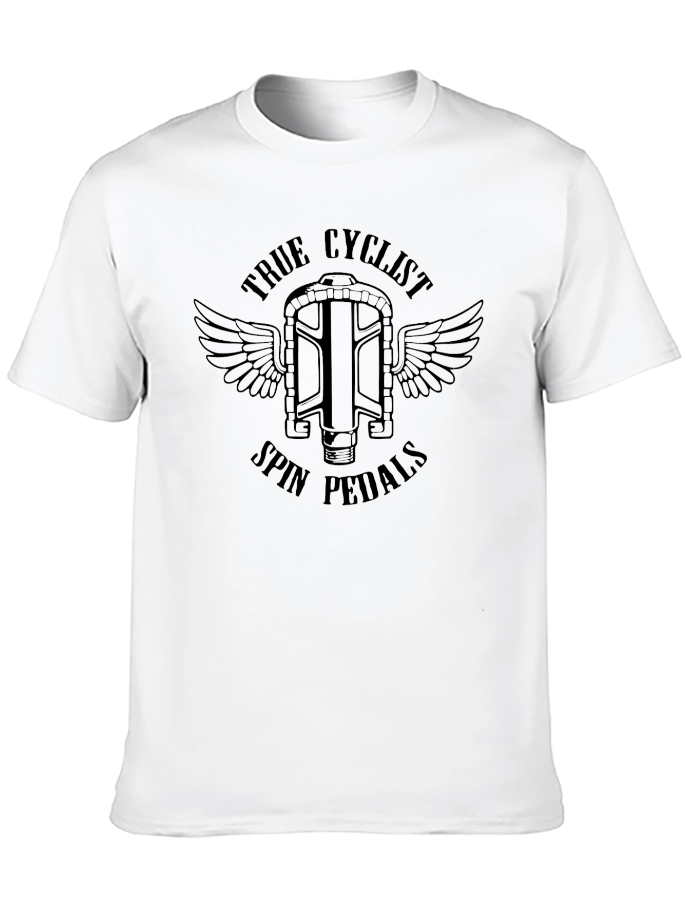 Black True Cyclist Spin Pedals Graphic T-Shirt view 10