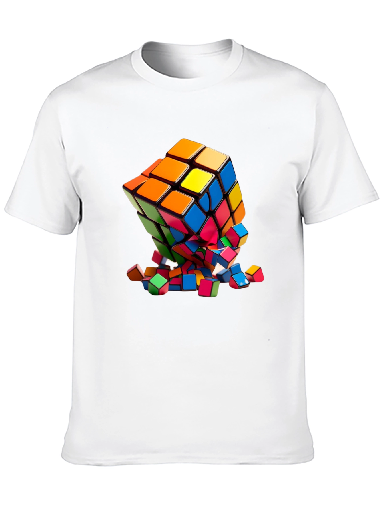 Exploding Rubik's Cube Graphic Tee - 10