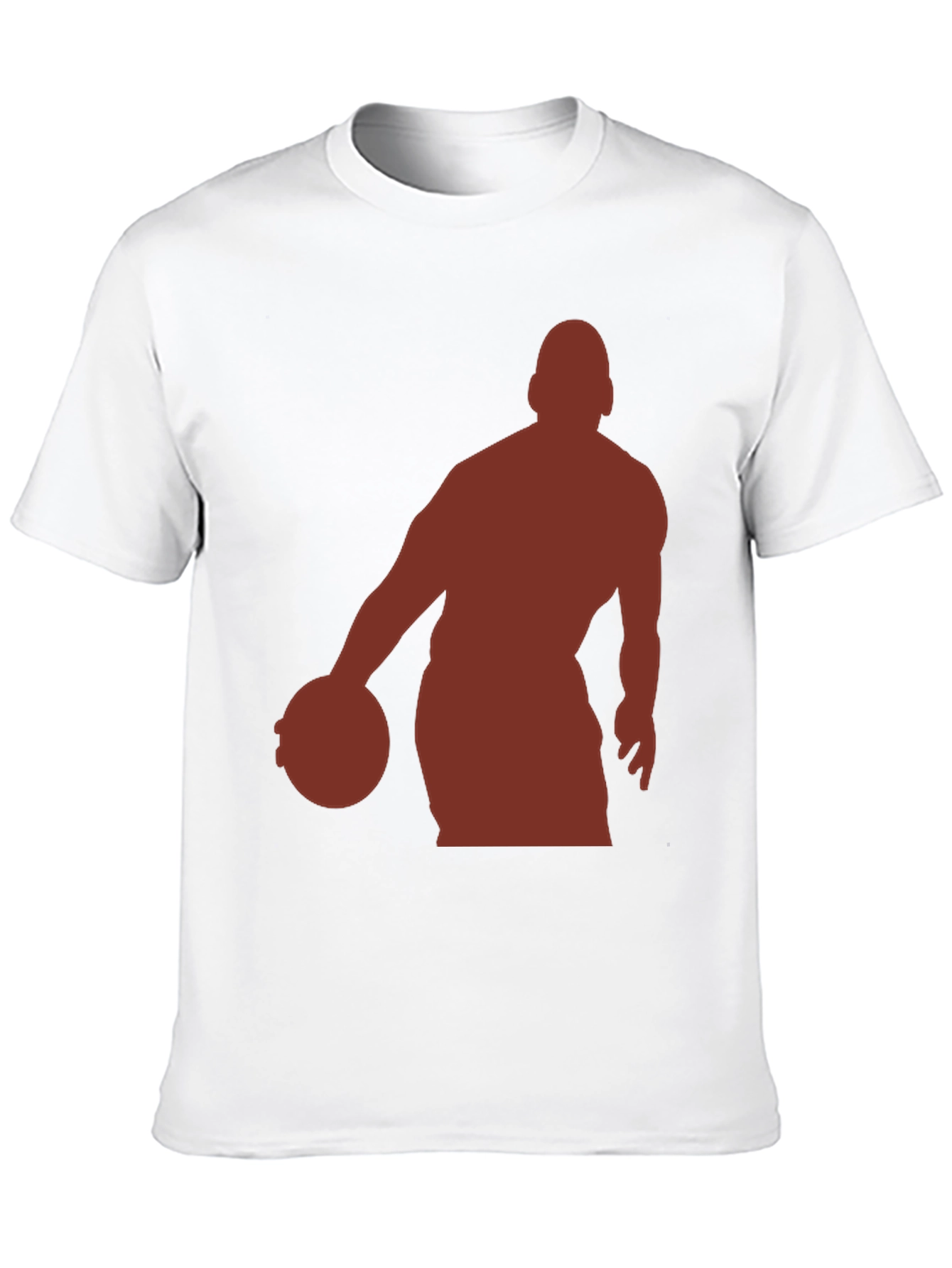 Black Basketball Silhouette Graphic Tee - Stylish Men's T-Shirt view 10
