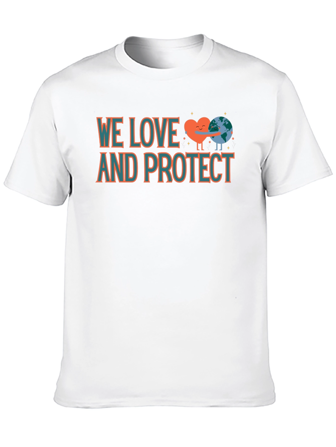 Black We Love and Protect Earth T-Shirt view 10