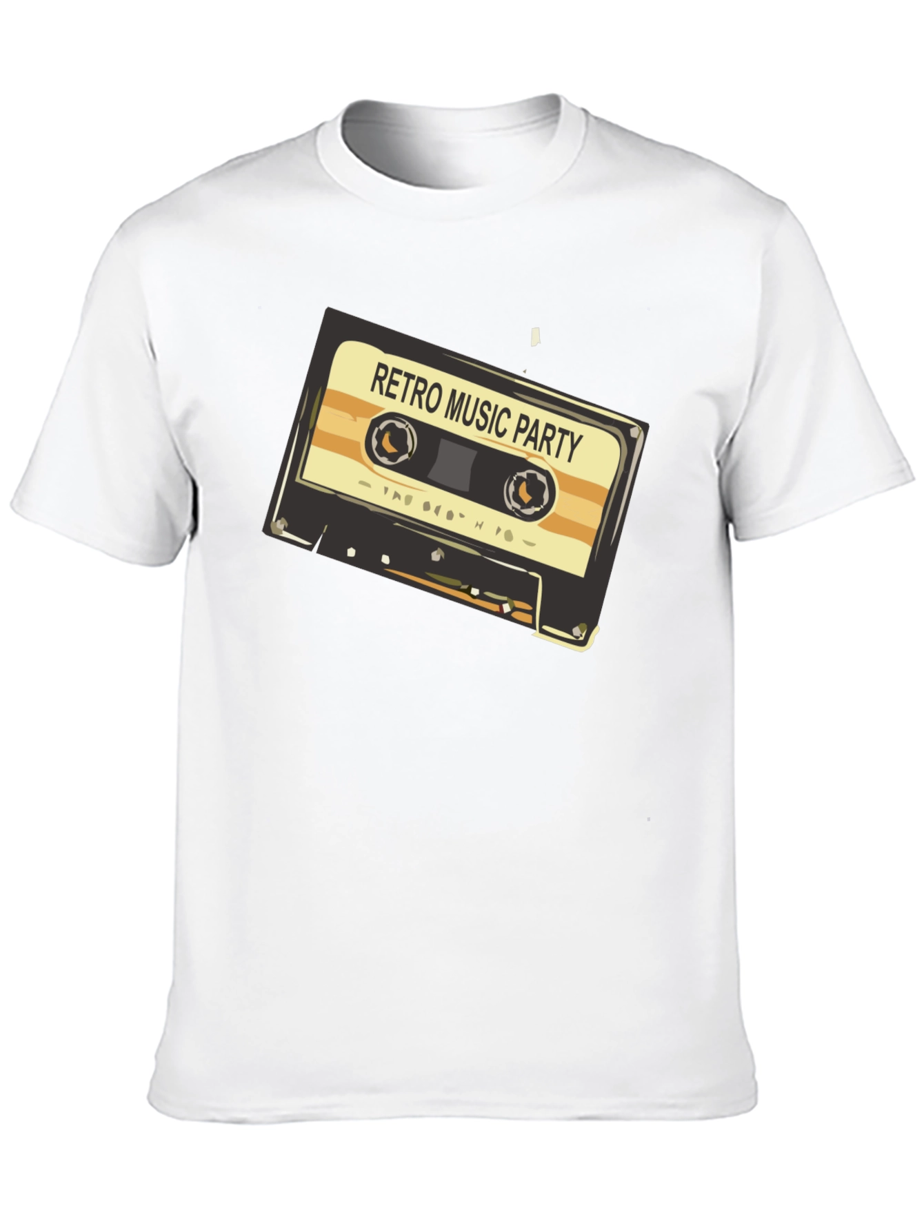 Black Retro Music Party Graphic Tee - Vintage Cassette Design view 10