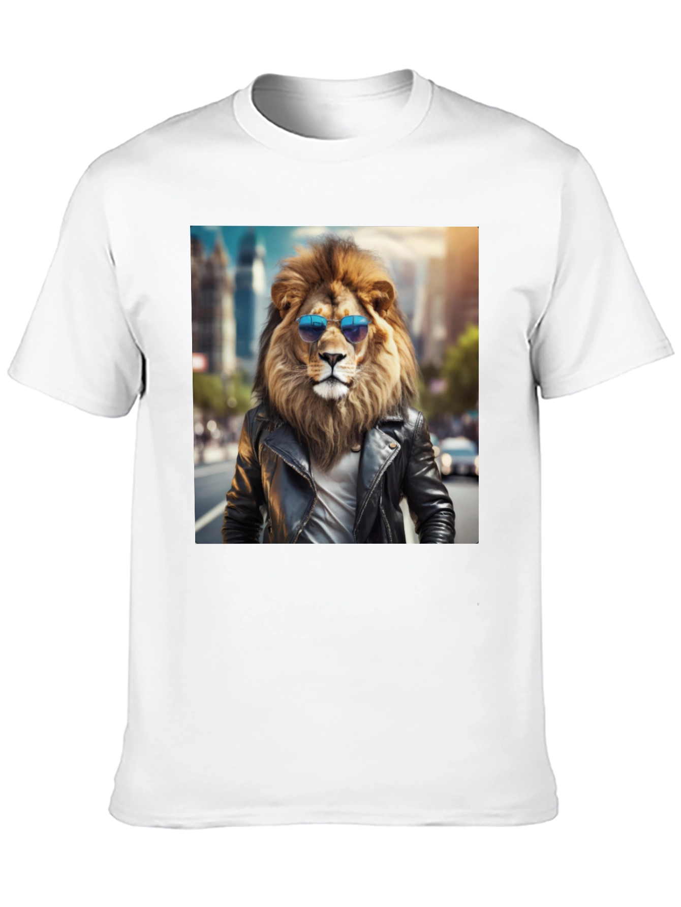 Black Cool Lion Graphic Tee - Street Style view 10