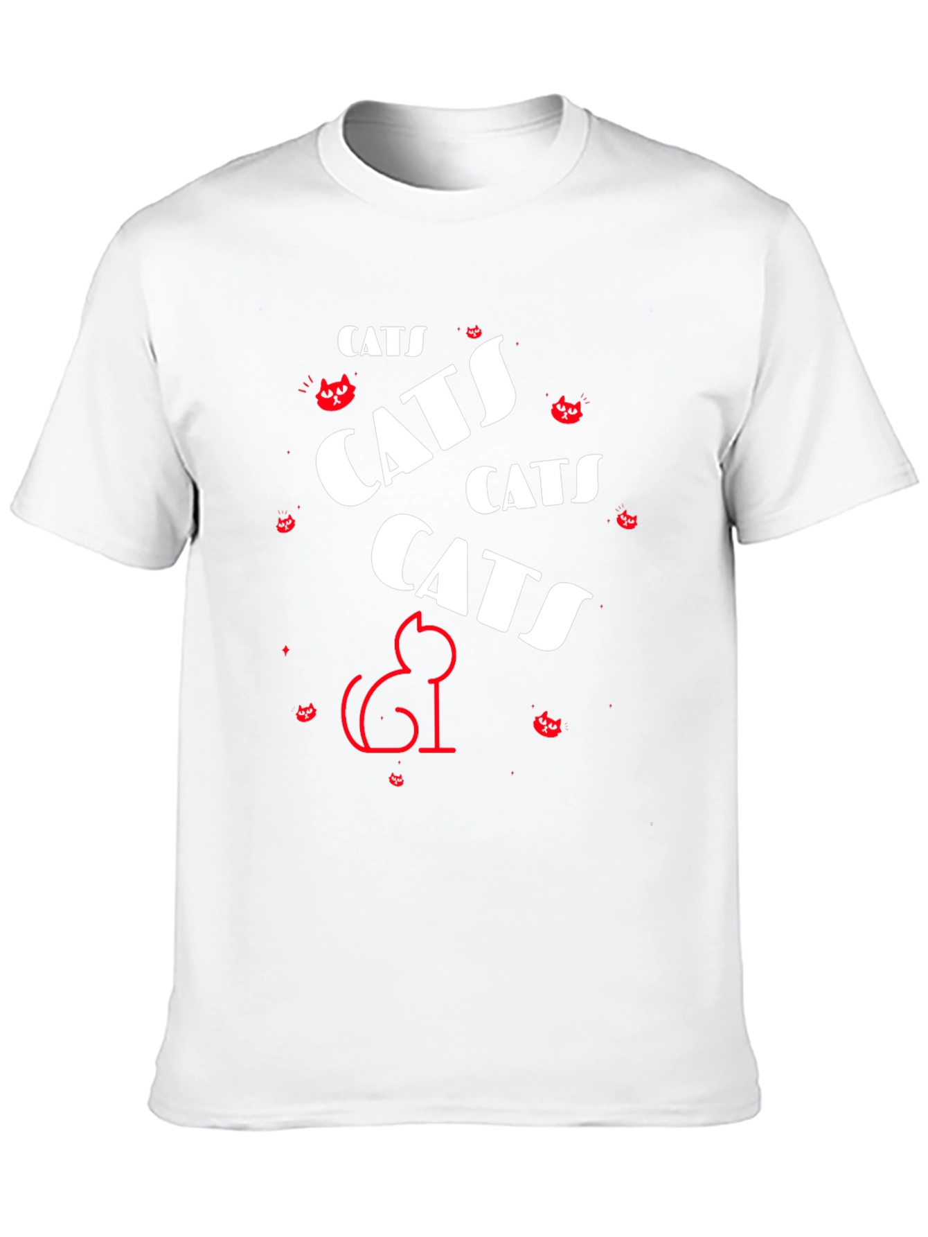 Black Cats Graphic Tee - Black Cotton T-Shirt view 10