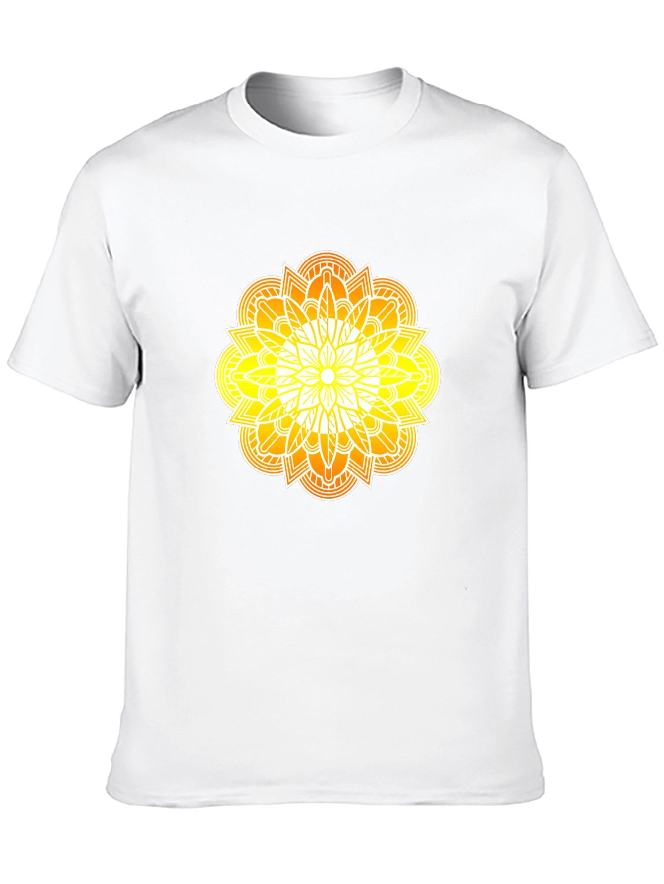 Black Radiant Mandala Graphic Black Tee view 10