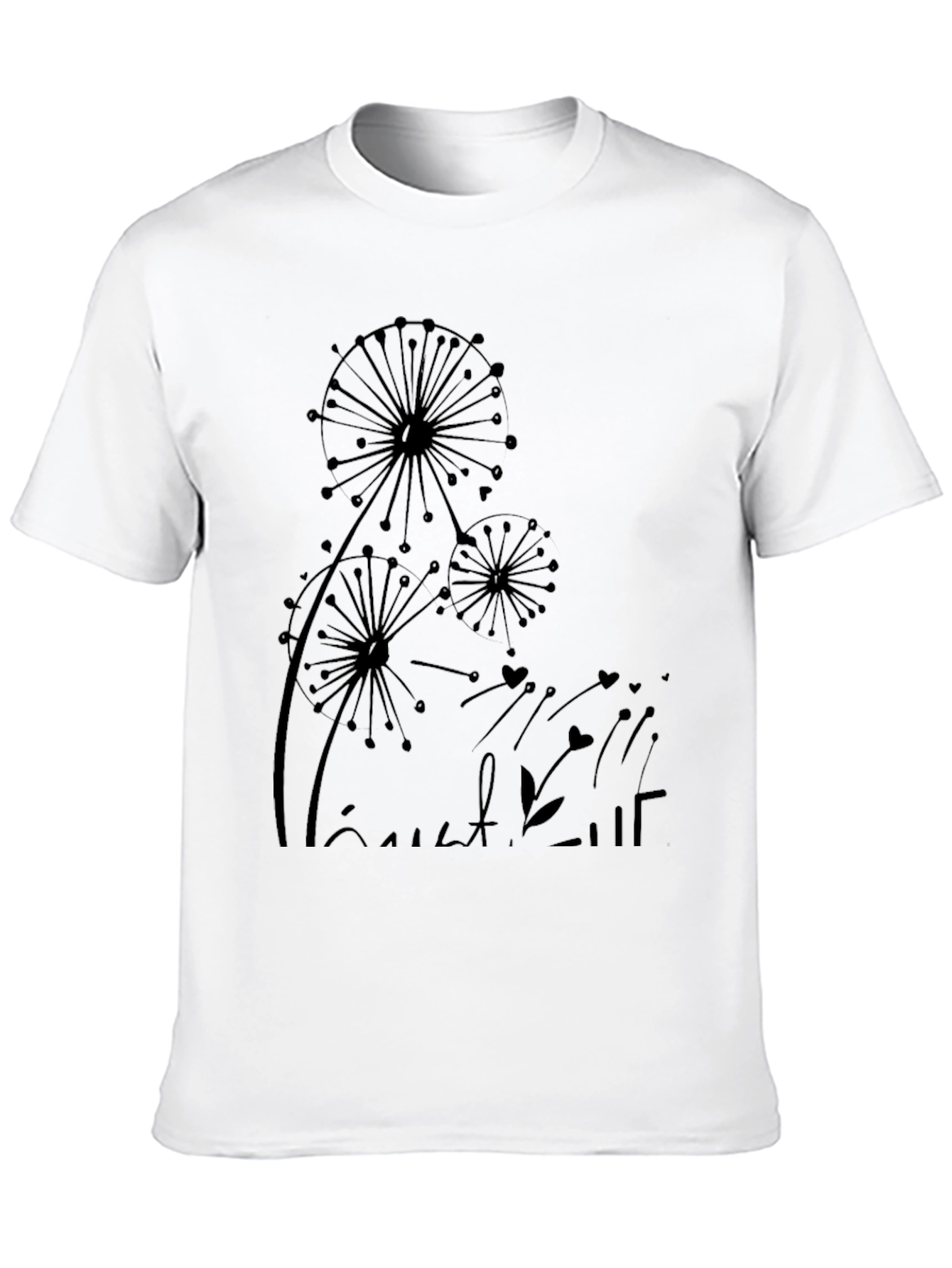 Black Dandelion Graphic Black T-Shirt view 10