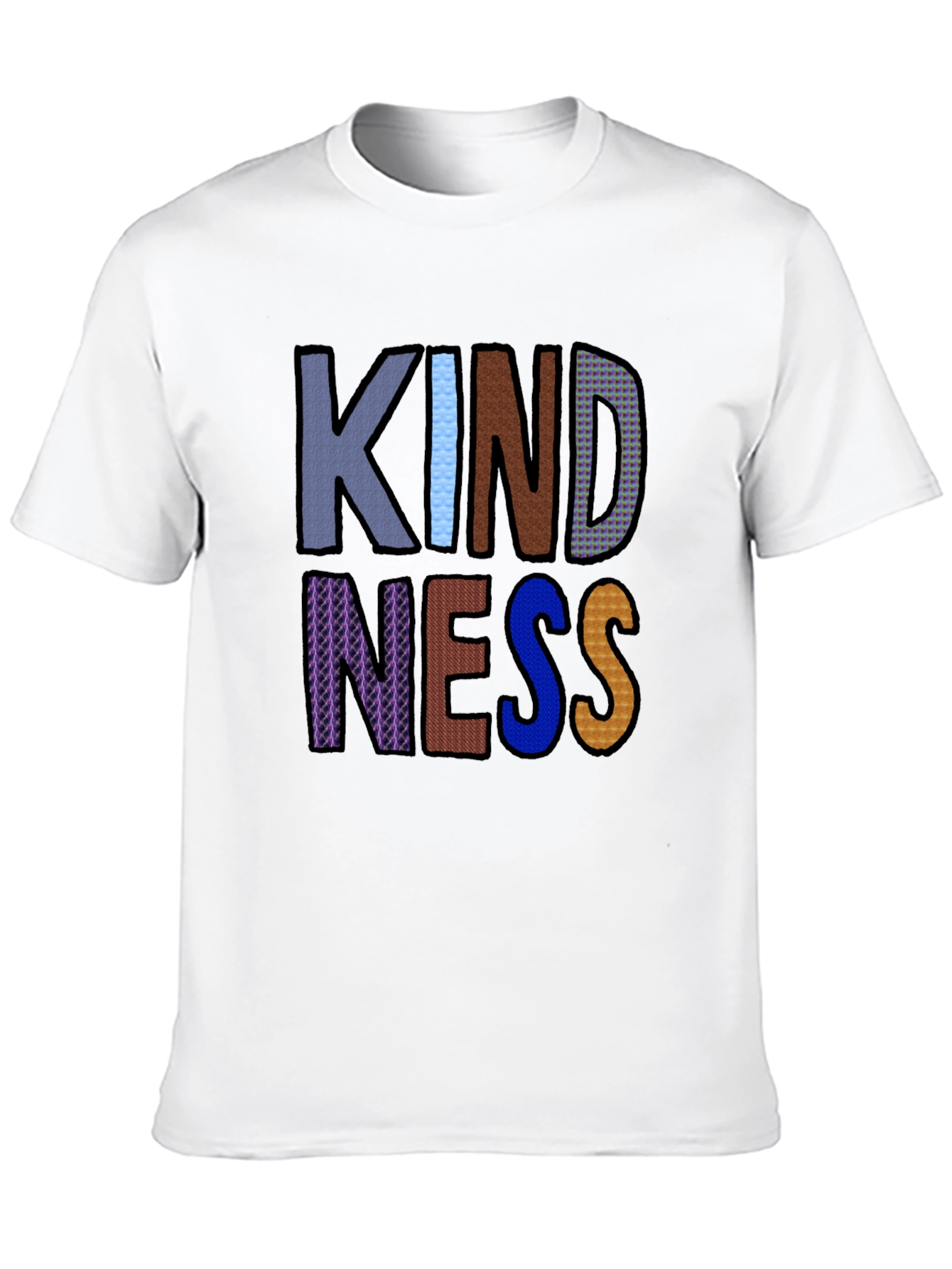 Black Kindness T-Shirt - Colorful Graphic Tee view 10