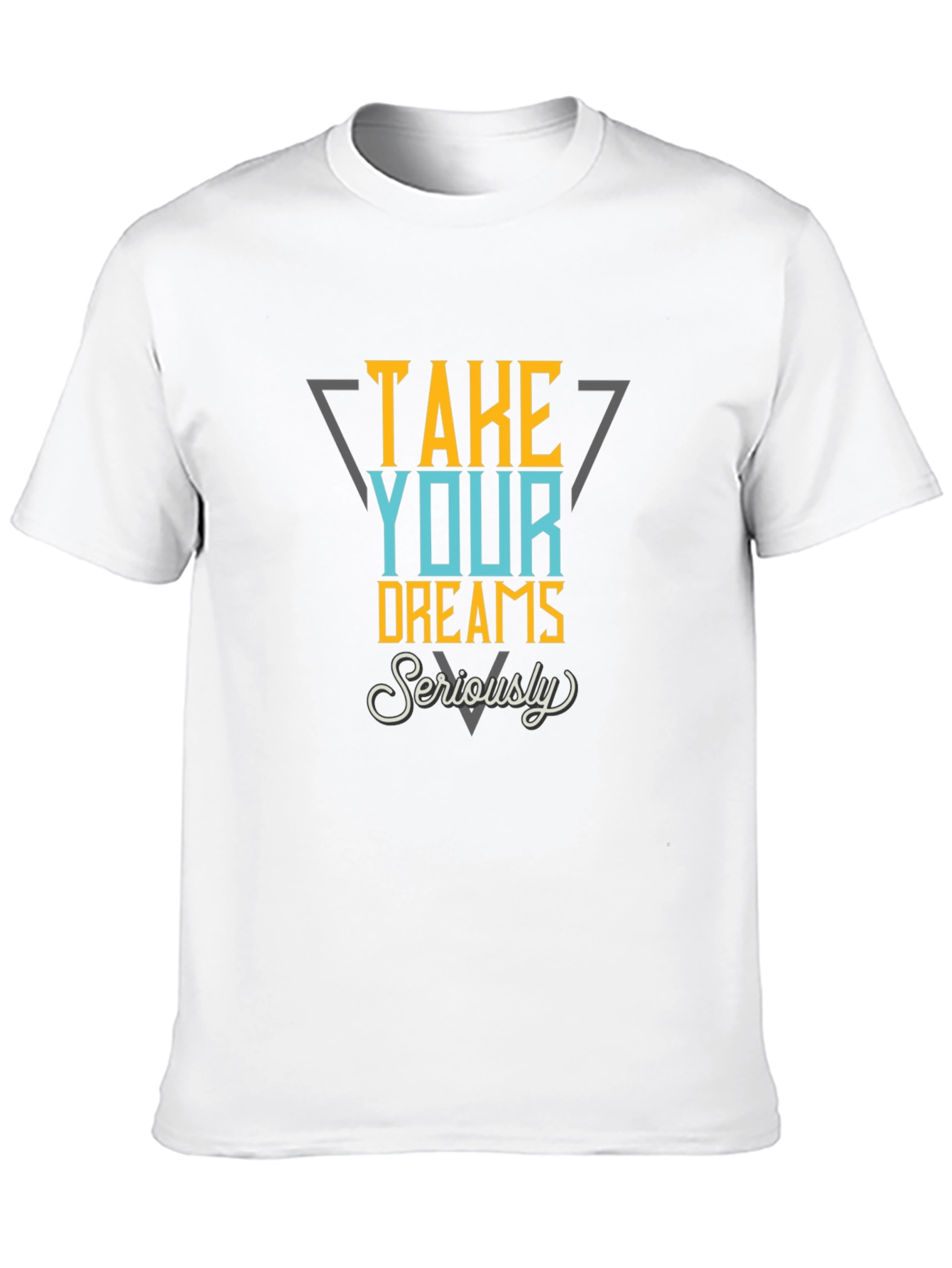 Black Take Your Dreams Seriously Graphic Tee view 10