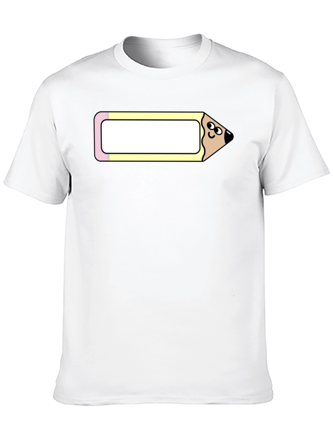 Black Funny Cartoon Pencil Graphic Tee view 10