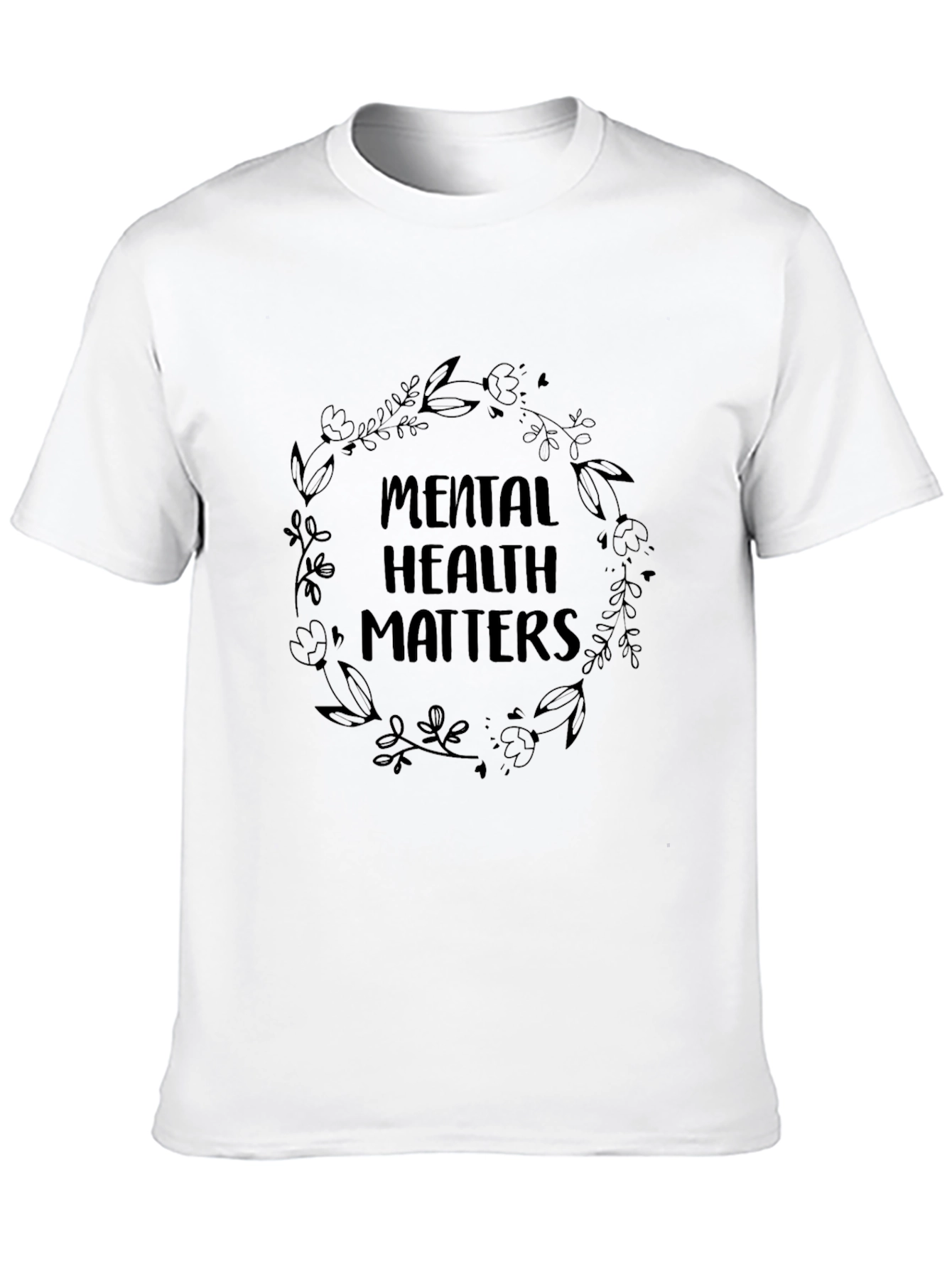 Black Mental Health Matters Black Graphic Tee view 10