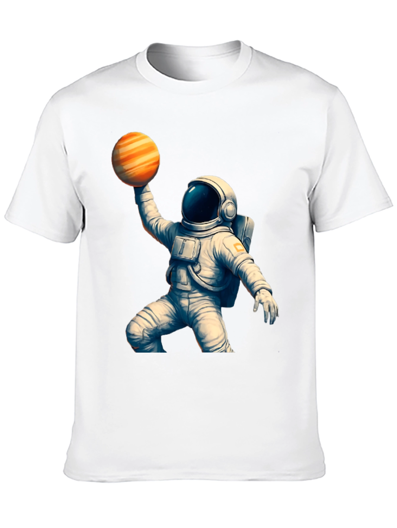 Black Astronaut Holding Planet T-Shirt - Space Lover Gift view 10
